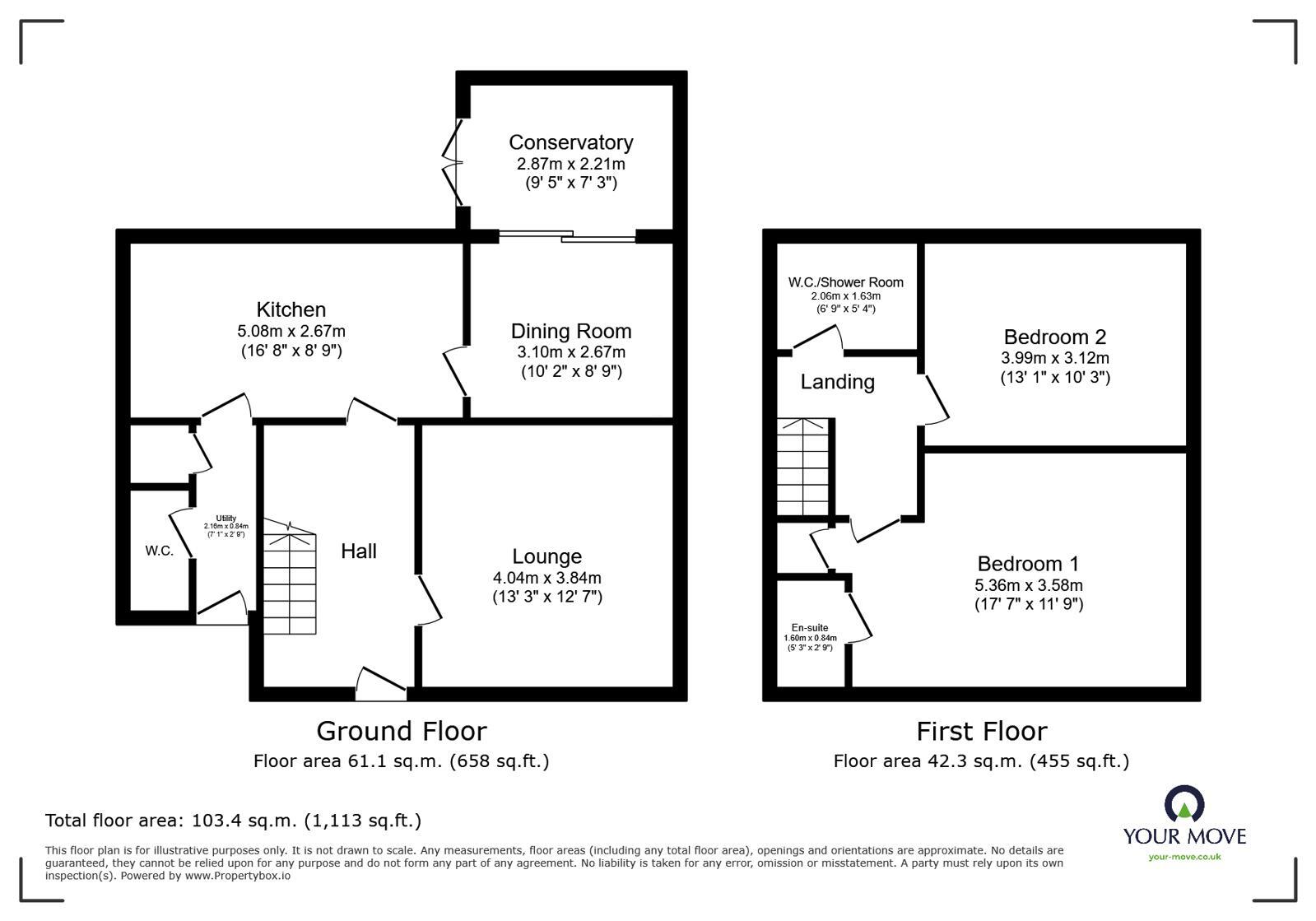 Floorplan of 2 bedroom Semi Detached House for sale, St. Aidans Close, Burton-on-Trent, Staffordshire, DE13