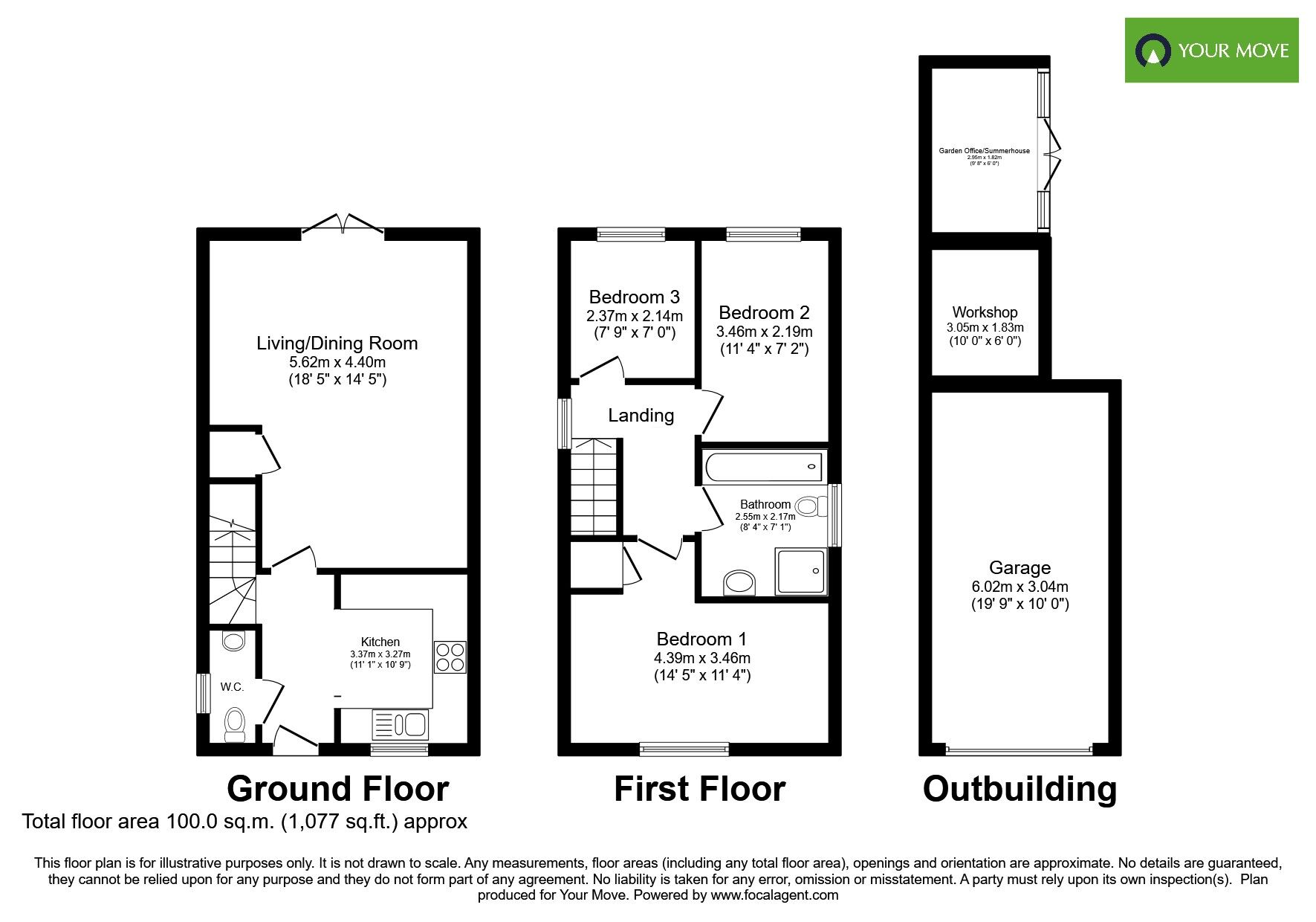Floorplan of 3 bedroom Detached House for sale, Fern Tree Walk, Staffordshire, DE13