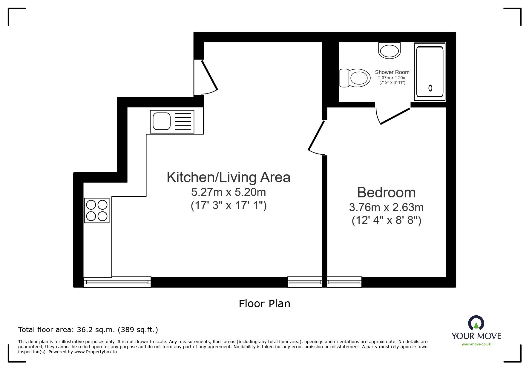 Floorplan of 1 bedroom Flat to rent, The Maltings, Wetmore Road, Staffordshire, DE14