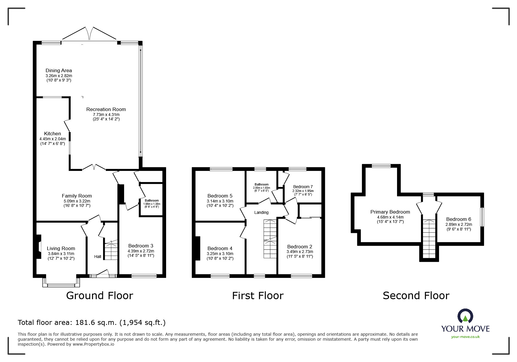 Floorplan of 6 bedroom Semi Detached House to rent, Drayton Street, Swadlincote, Derbyshire, DE11