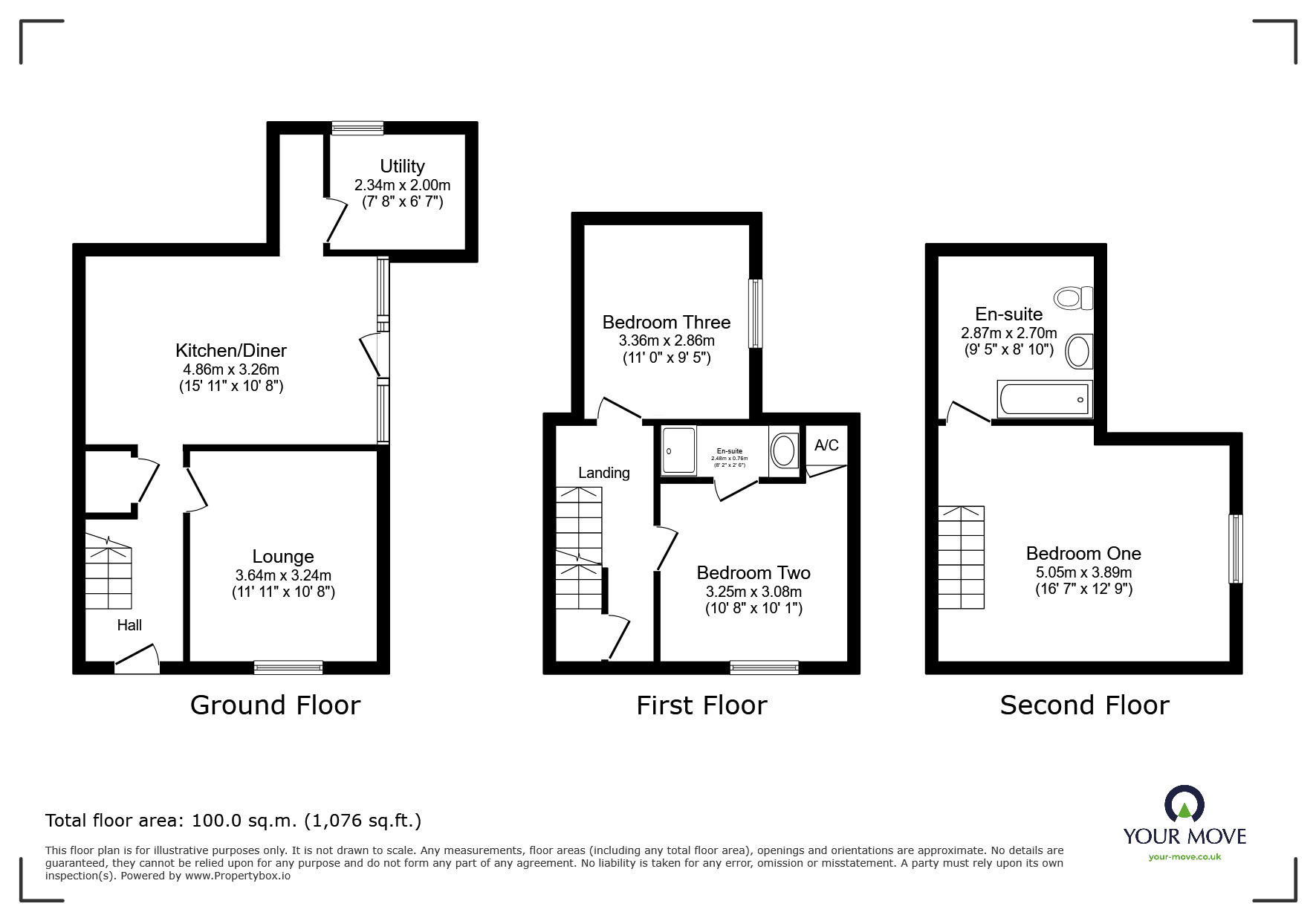 Floorplan of 3 bedroom Semi Detached House to rent, Cross Street, Castle Gresley, Derbyshire, DE11