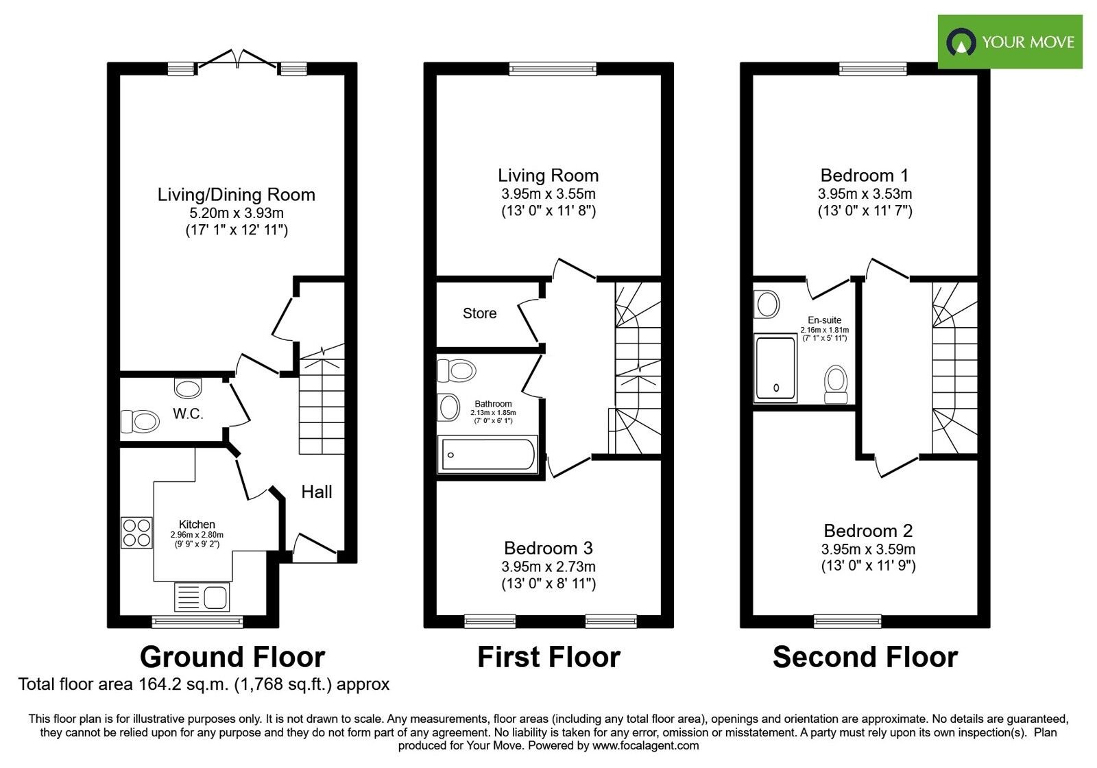 Floorplan of 4 bedroom End Terrace House for sale, Anglesey Road, Burton-on-Trent, Staffordshire, DE14