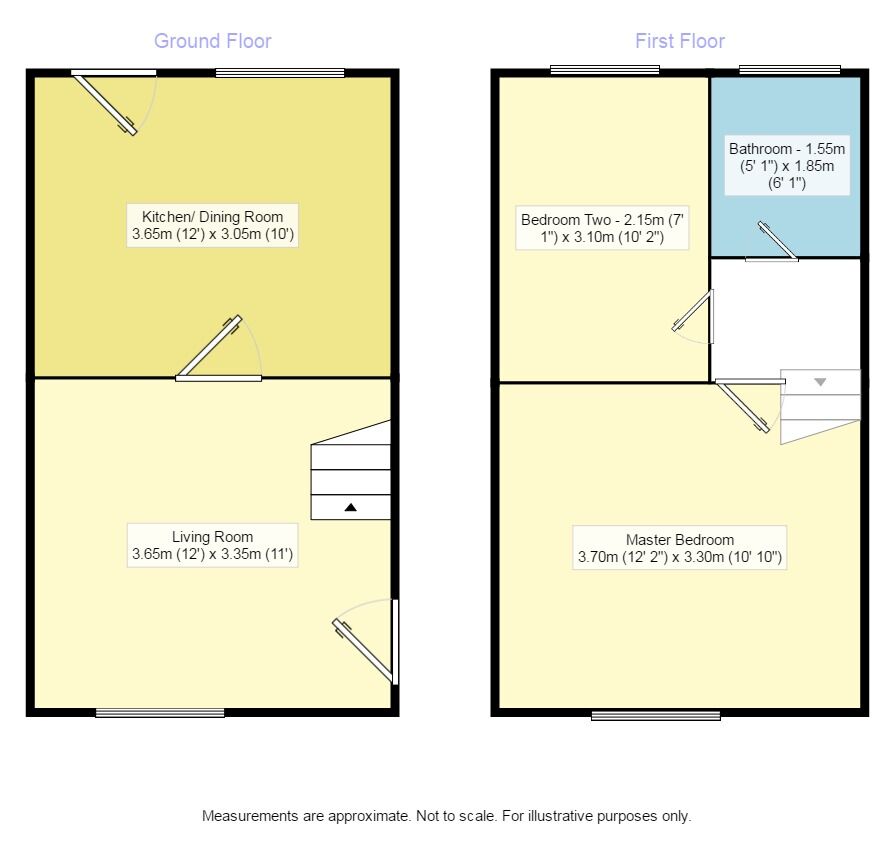 Floorplan of 2 bedroom House to rent, Mortfield Lane, Bolton, BL1