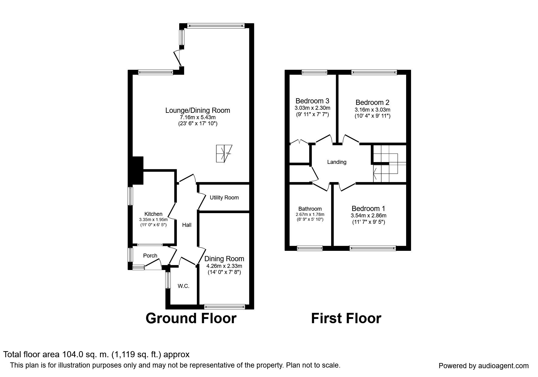 Floorplan of 4 bedroom Semi Detached House to rent, St. Michaels Road, Canterbury, Kent, CT2