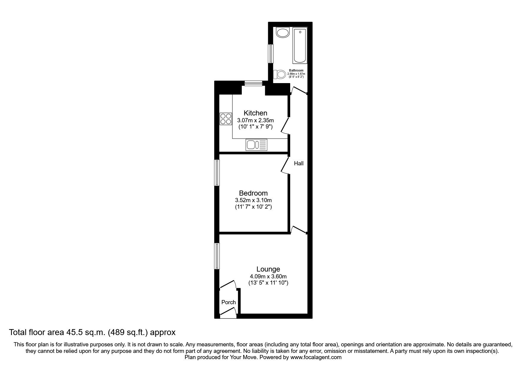 Floorplan of 1 bedroom  Flat to rent, Three Burrows, Blackwater, Cornwall, TR4