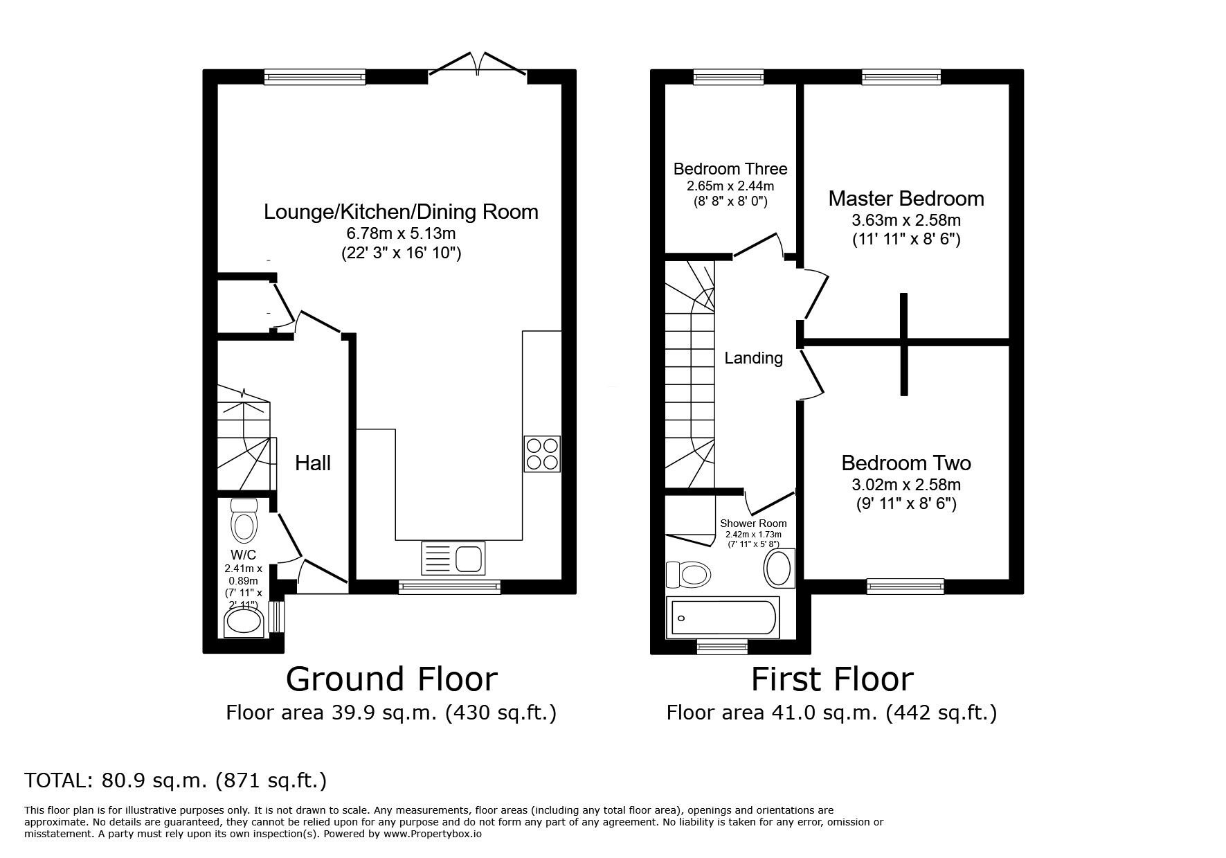 Floorplan of 3 bedroom Mid Terrace House for sale, Wheal Tehidy Croft, Wheal Tehidy Lane, Redruth, Cornwall, TR15