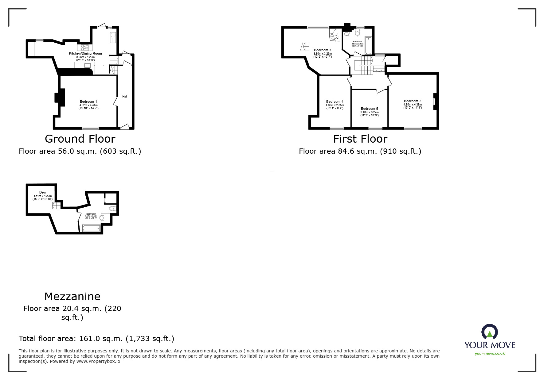 Floorplan of 5 bedroom Mid Terrace Room to rent, Lower Market Street, Penryn, Cornwall, TR10