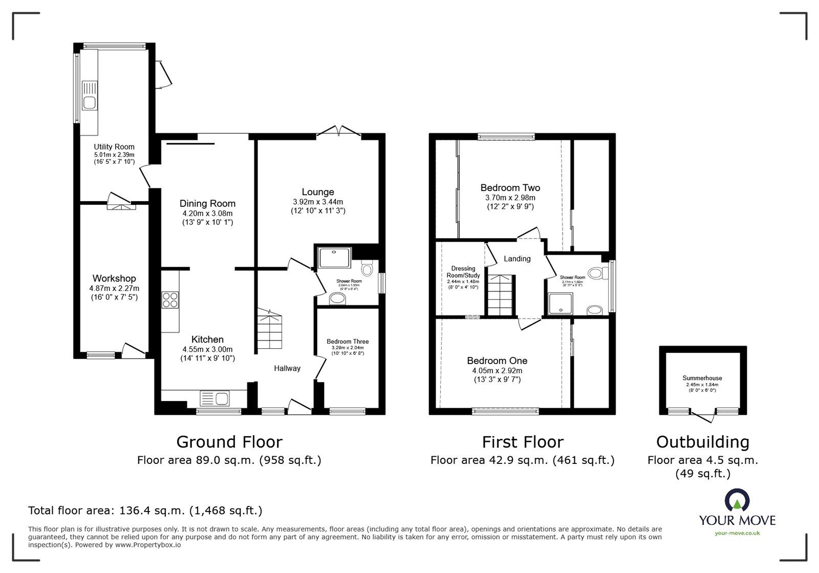 Floorplan of 3 bedroom Detached Bungalow for sale, Langorran Road, Camborne, Cornwall, TR14