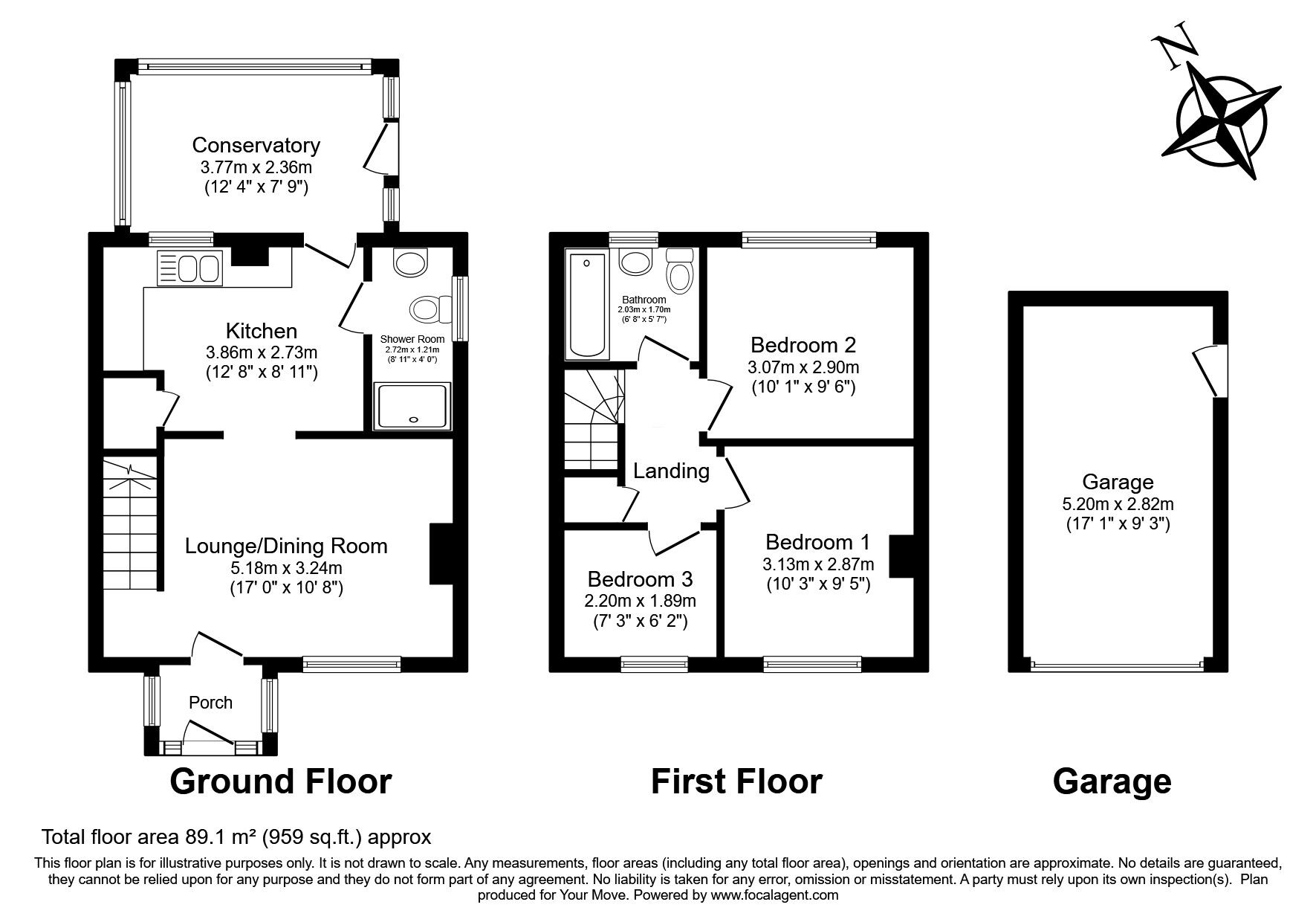 Floorplan of 3 bedroom End Terrace House for sale, Foundry Road, Camborne, Cornwall, TR14
