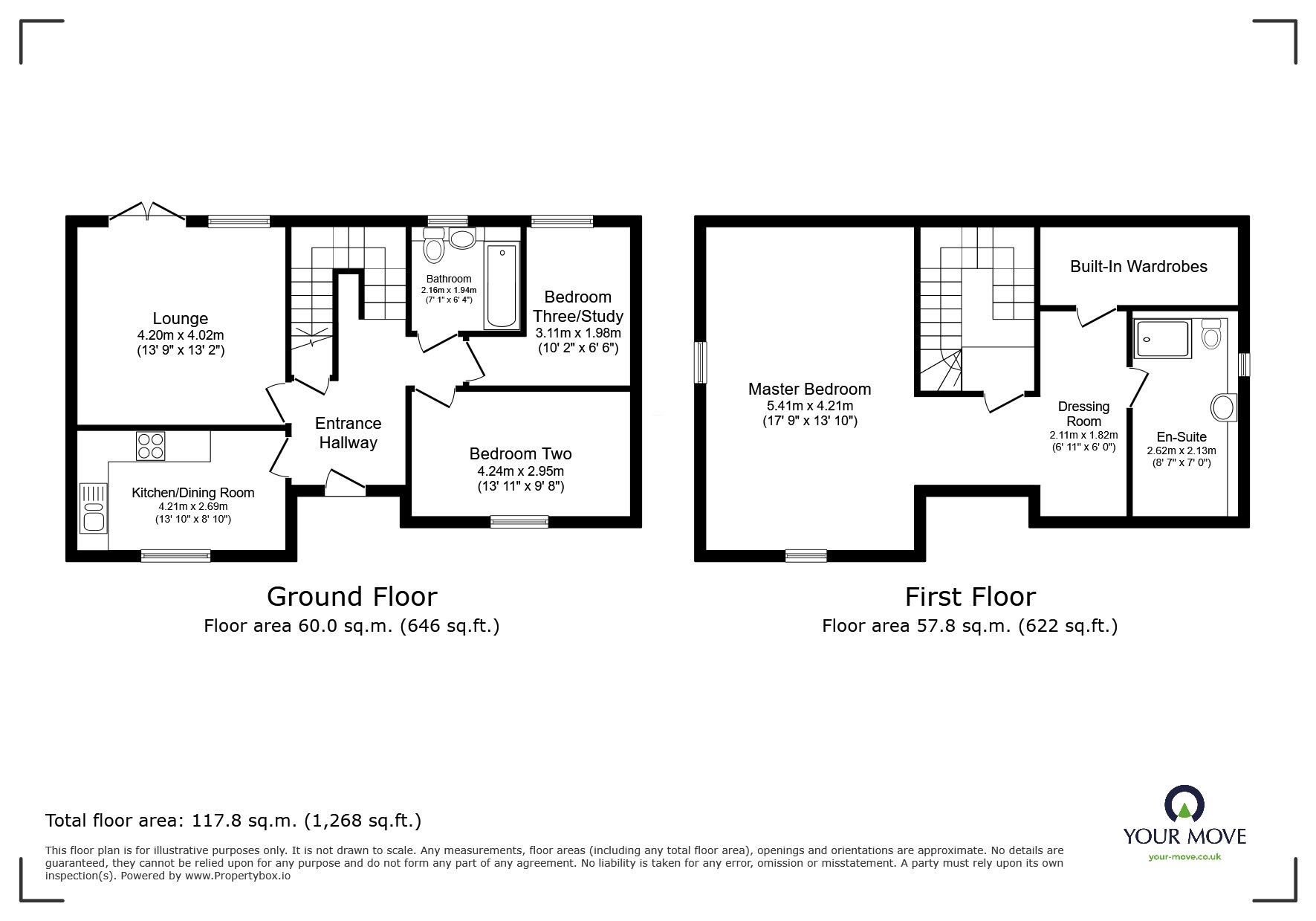 Floorplan of 3 bedroom Detached House for sale, Campion Way, Hayle, Cornwall, TR27