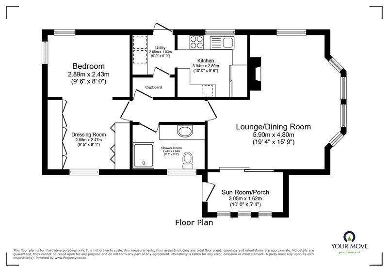 Floorplan of 2 bedroom Detached Property for sale, Tremarle Home Park, North Roskear, Cornwall, TR14