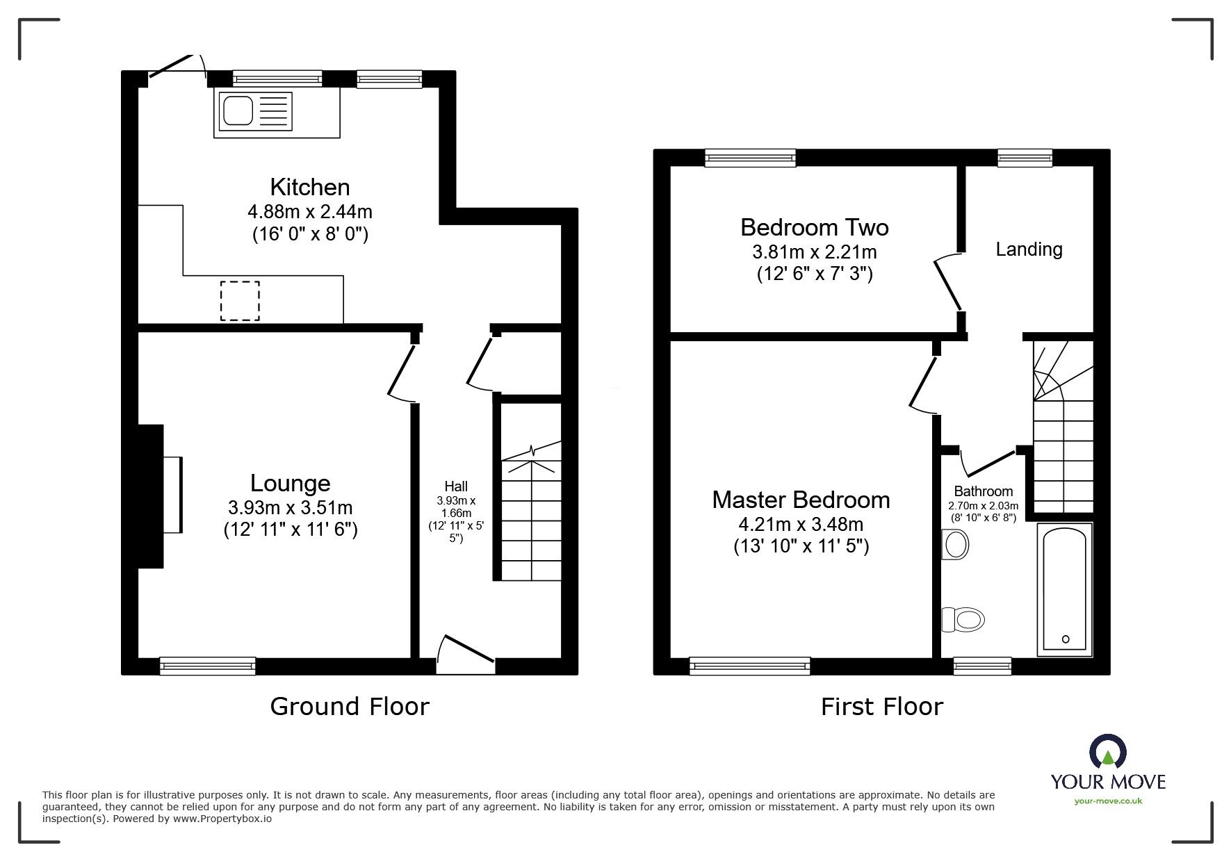 Floorplan of 2 bedroom Mid Terrace House for sale, Trevenson Street, Camborne, Cornwall, TR14