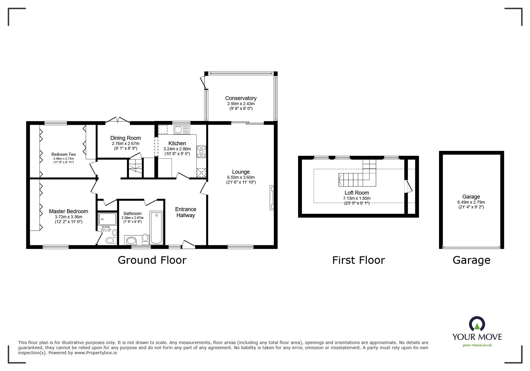Floorplan of 2 bedroom Detached Bungalow for sale, Primrose Close, Camborne, Cornwall, TR14