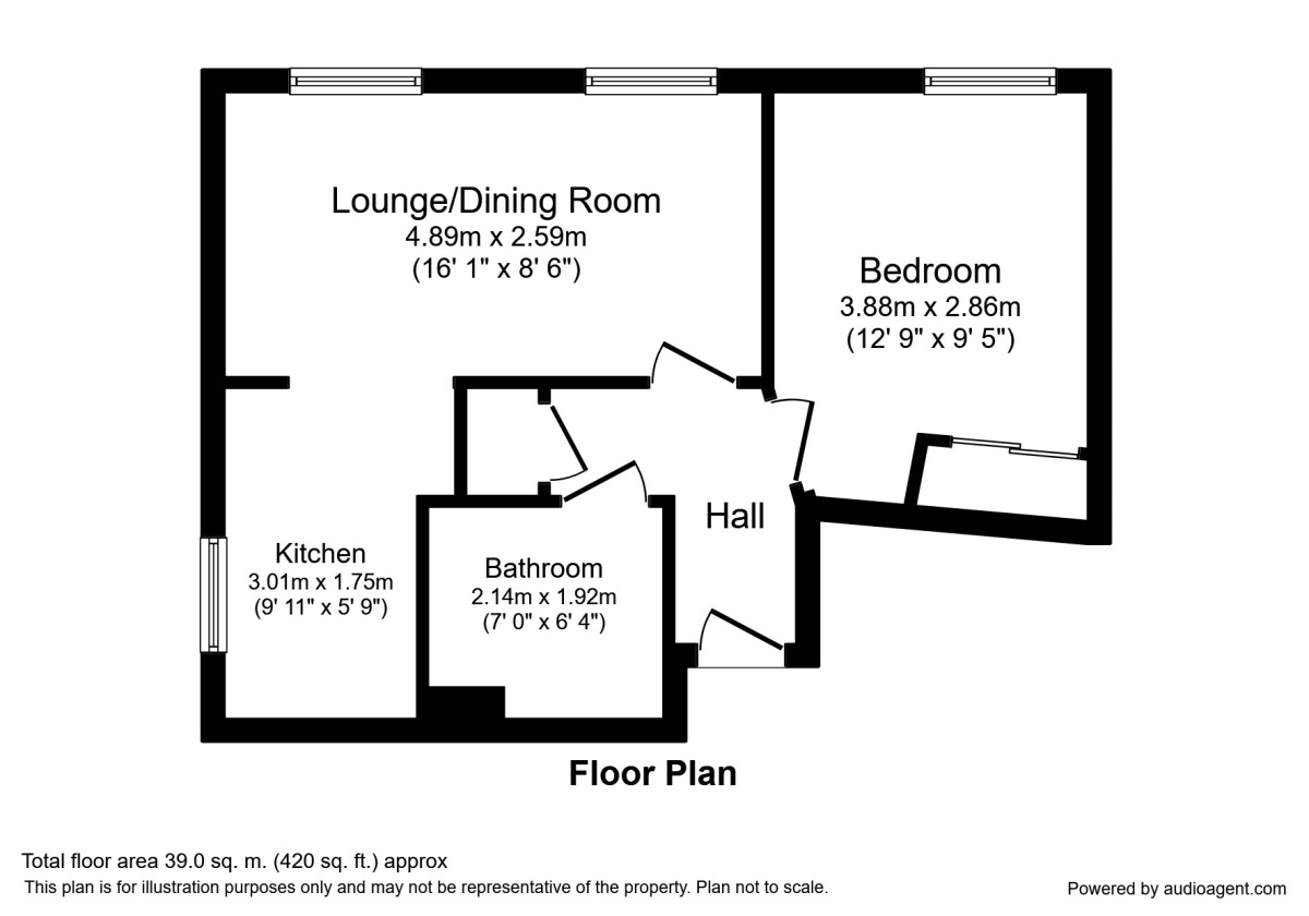 Floorplan of 1 bedroom  Flat to rent, Old Watling Street, Canterbury, Kent, CT1