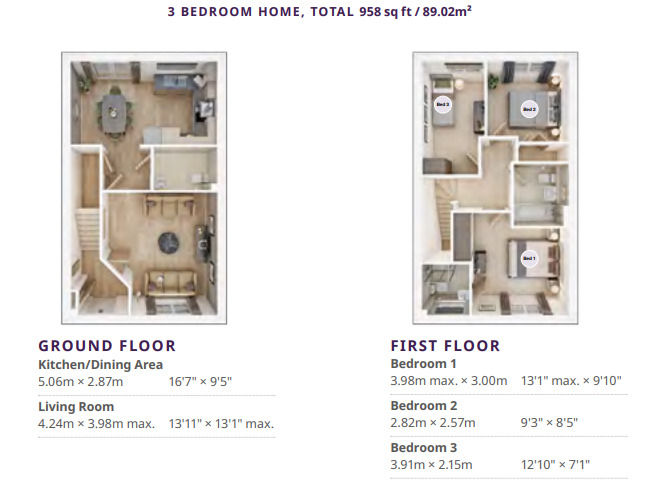 Floorplan of 3 bedroom Semi Detached House for sale, St Augustines Place, Sweechbridge Road, Kent, CT6