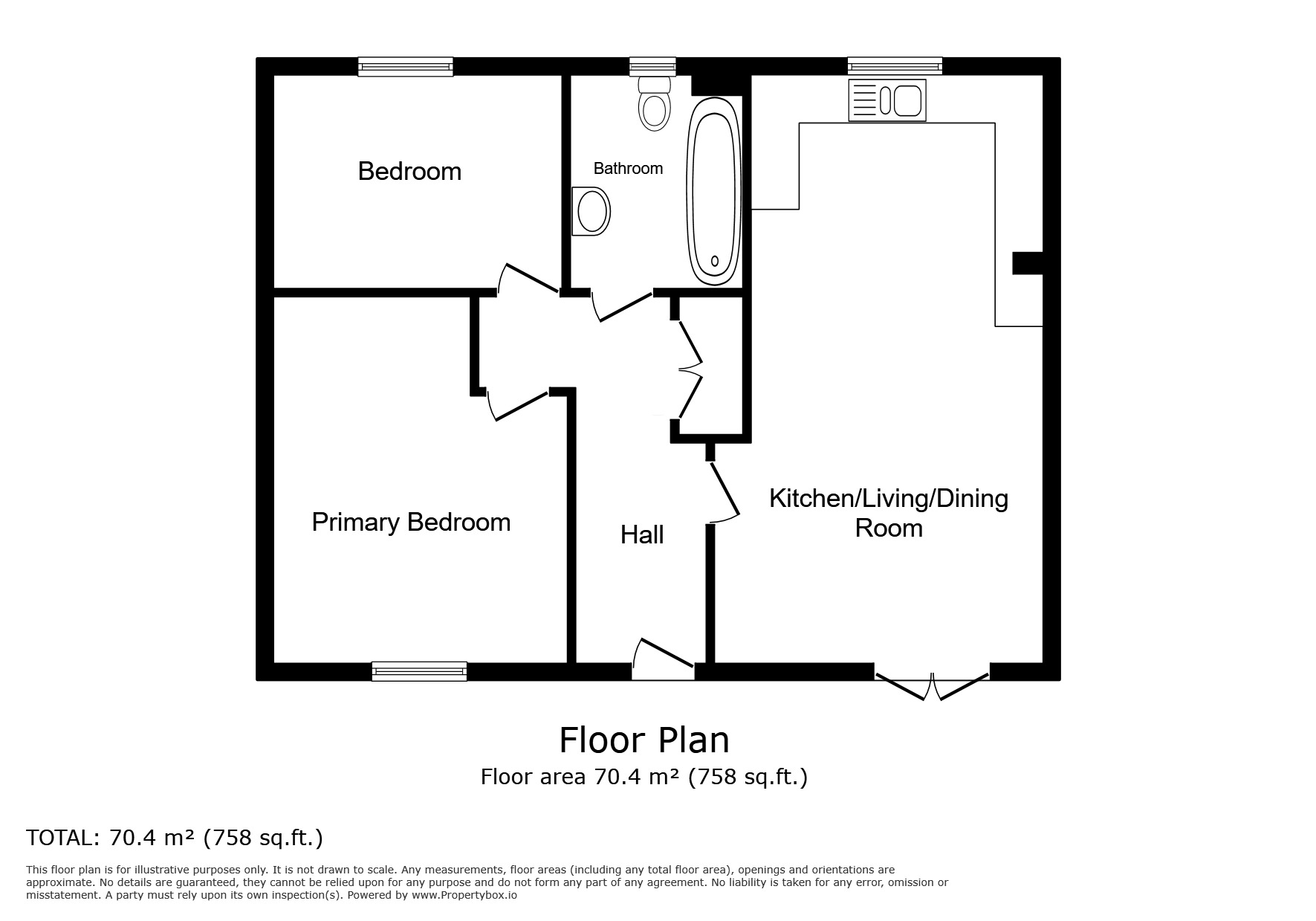 Floorplan of 2 bedroom  Flat for sale, Realmwood Close, Canterbury, Kent, CT1