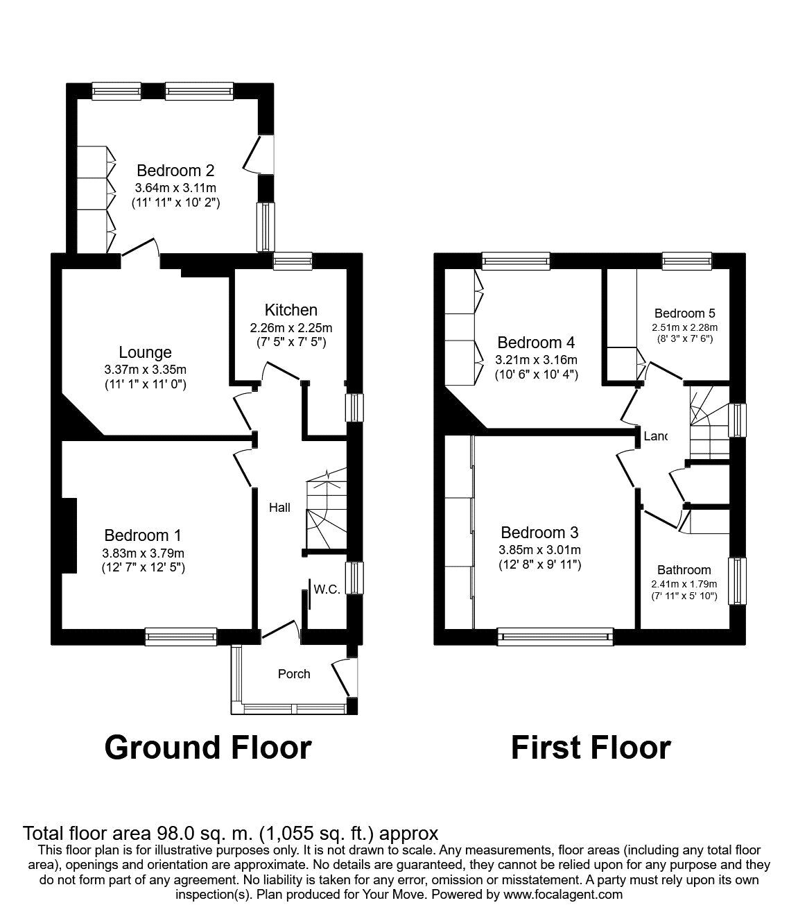 Floorplan of 1 bedroom  Room to rent, Mandeville Road, Canterbury, Kent, CT2