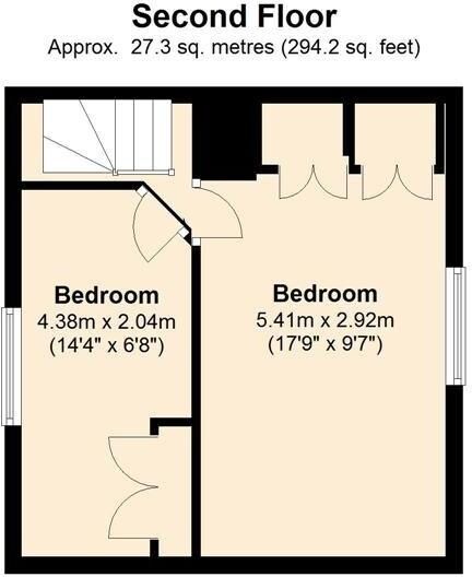 Floorplan of 3 bedroom End Terrace Flat to rent, Northgate, Canterbury, Kent, CT1