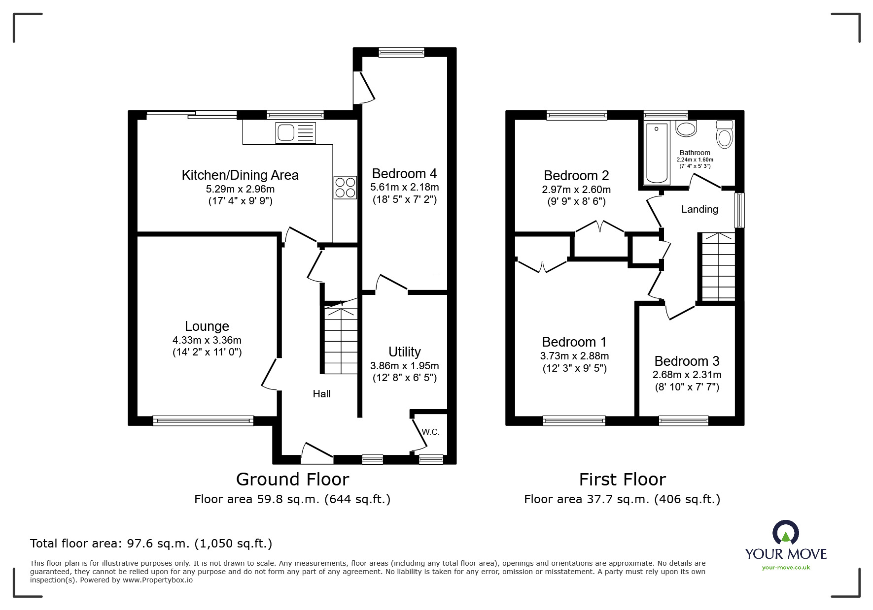 Floorplan of 4 bedroom Semi Detached House for sale, Field Avenue, Canterbury, Kent, CT1