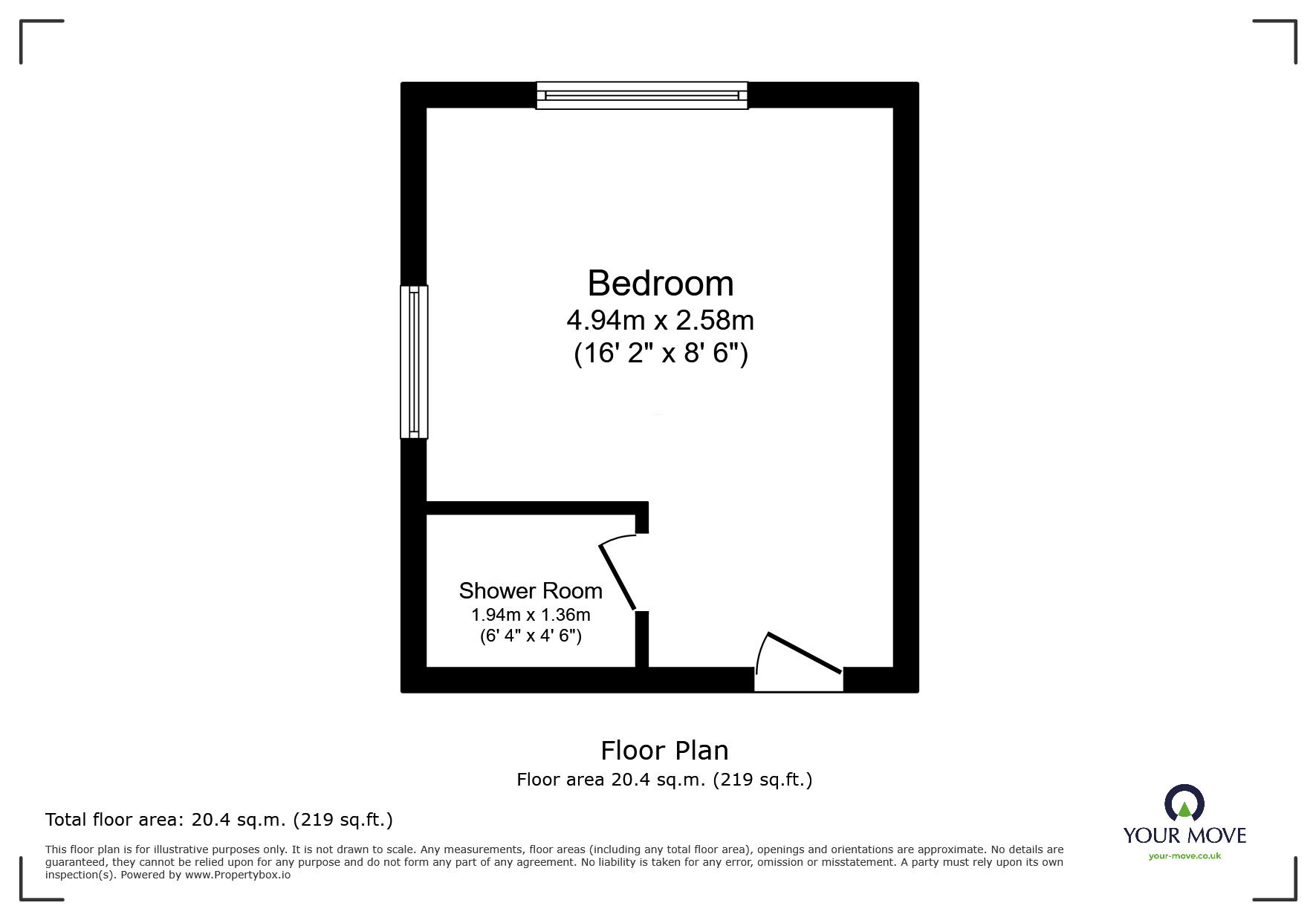 Floorplan of  Flat for sale, Parham Road, Canterbury, Kent, CT1