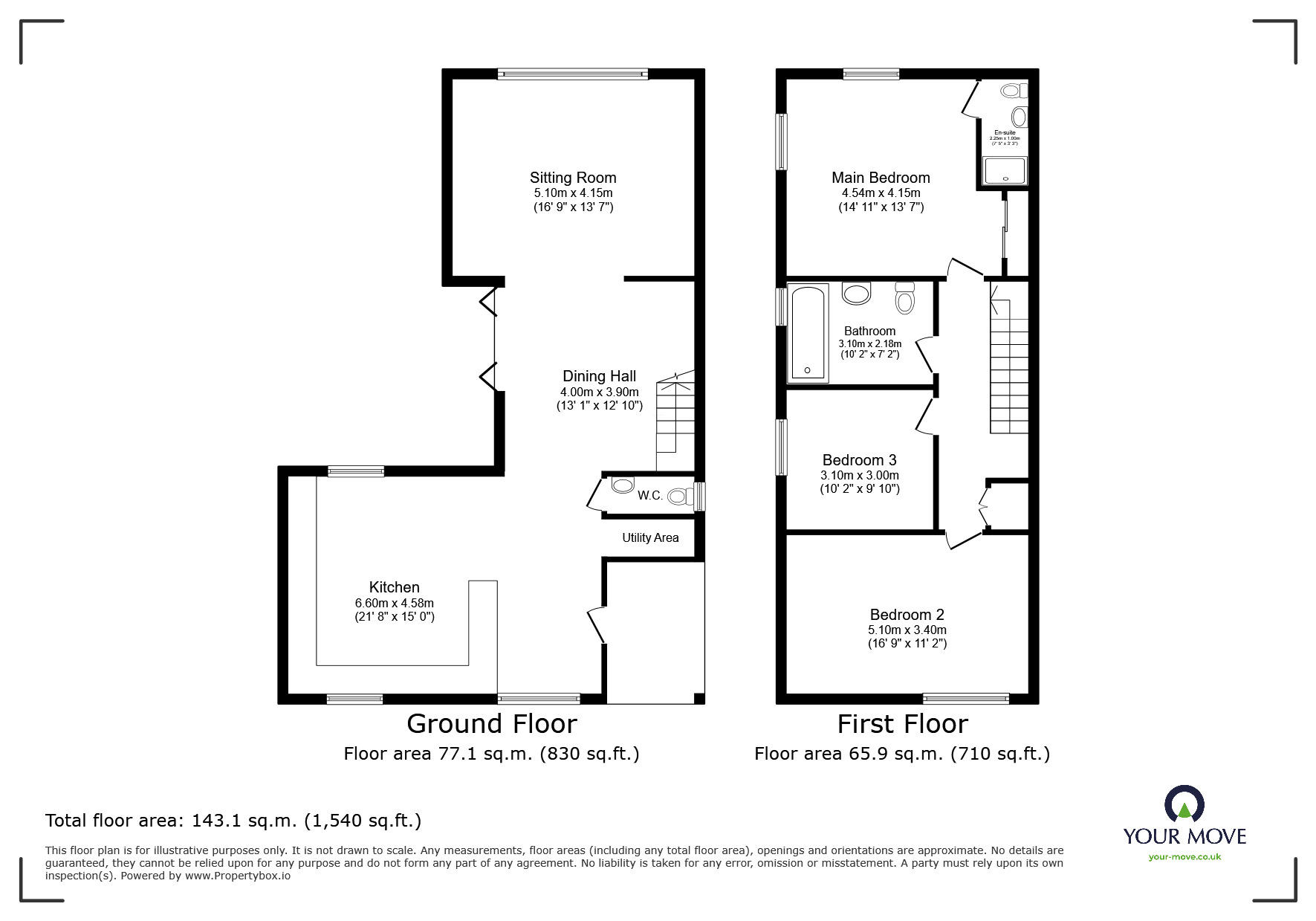 Floorplan of 3 bedroom Detached House for sale, Park Lane, Preston, Kent, CT3