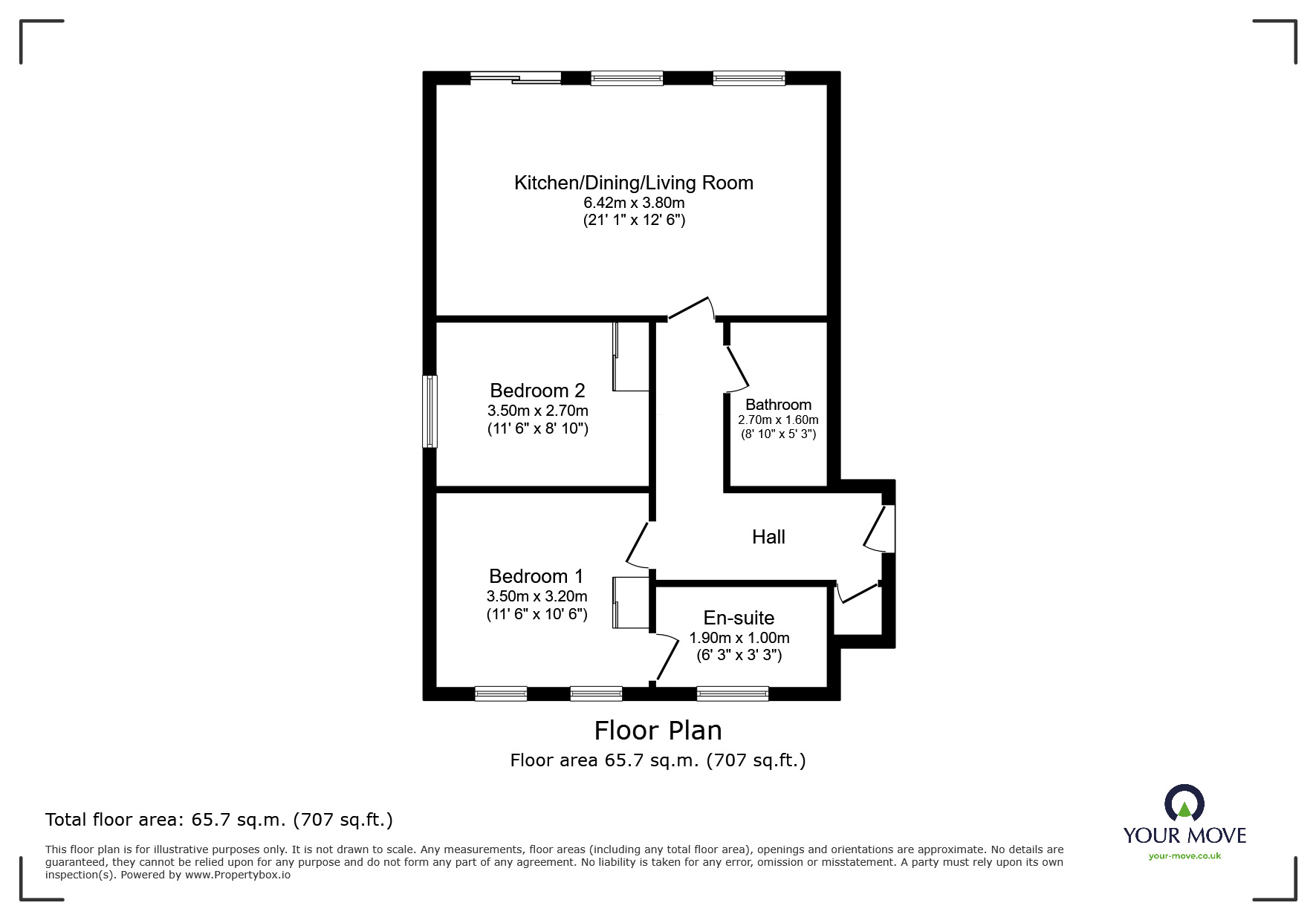 Floorplan of 2 bedroom  Flat to rent, Stour Street, Canterbury, Kent, CT1