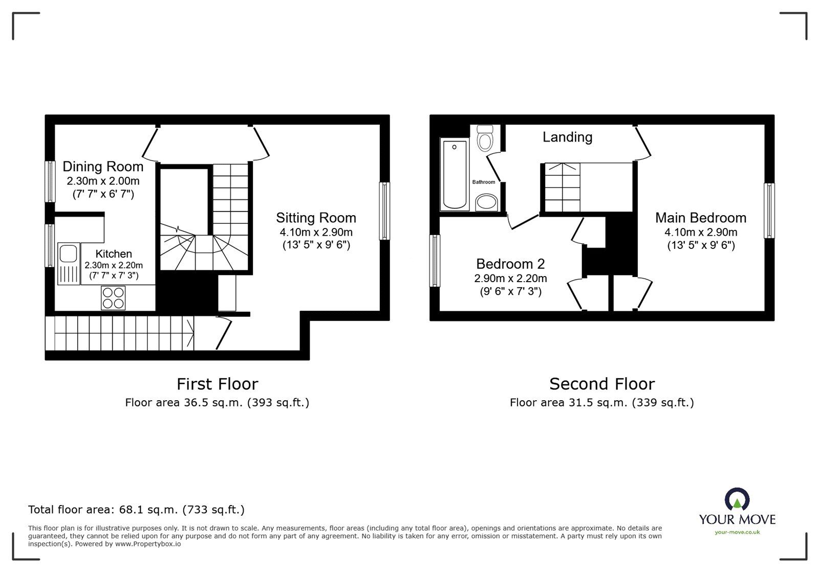Floorplan of 2 bedroom  Flat to rent, Palace Street, Canterbury, Kent, CT1