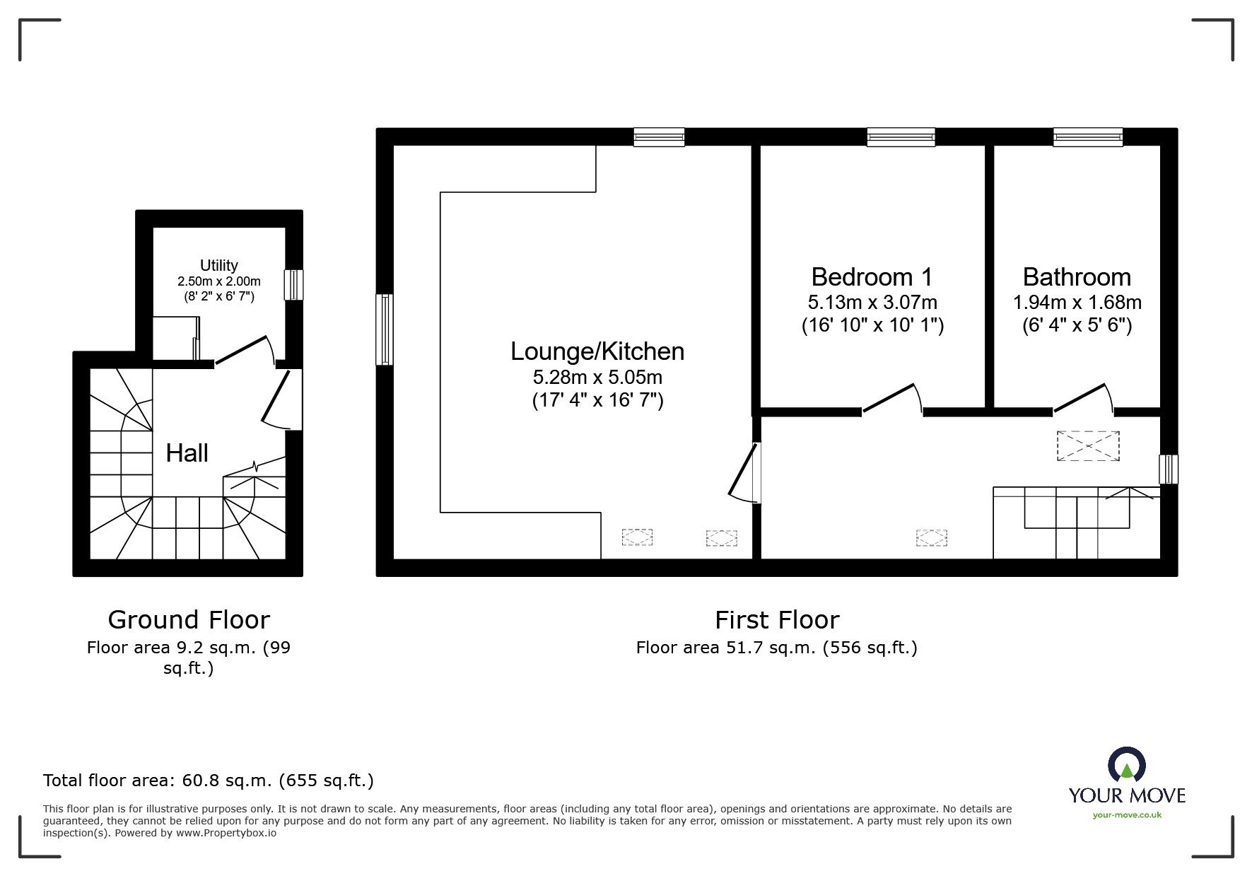 Floorplan of 1 bedroom Detached House to rent, Bagham Place, Chilham, Kent, CT4