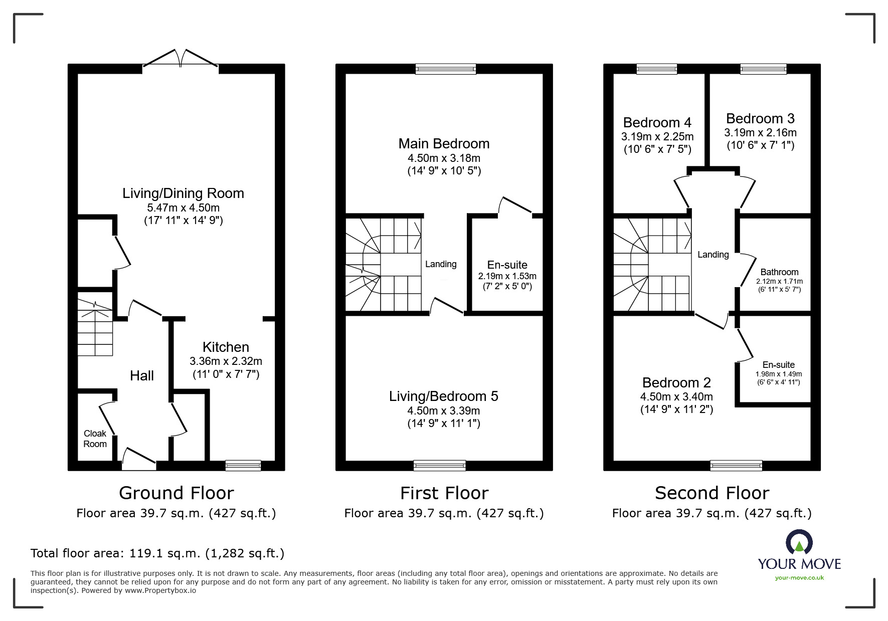 Floorplan of 5 bedroom Mid Terrace House for sale, Stonebridge Road, Canterbury, Kent, CT2