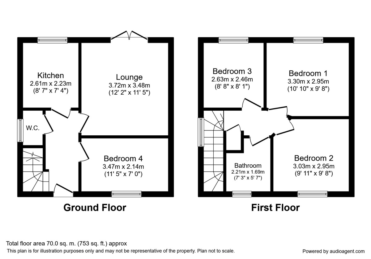 Floorplan of 3 bedroom Semi Detached House for sale, Shipman Avenue, Canterbury, Kent, CT2