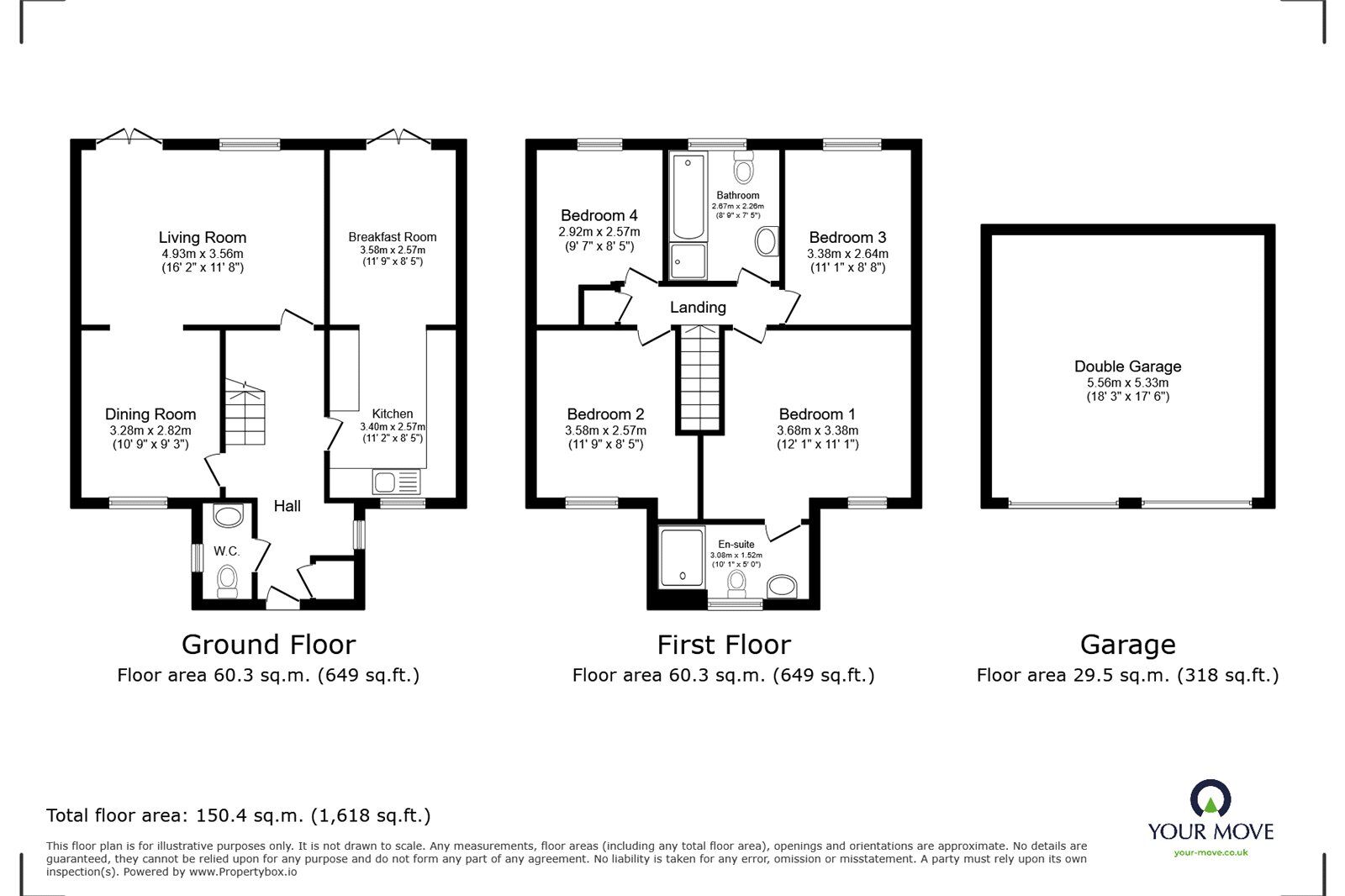 Floorplan of 4 bedroom Detached House for sale, Lampen Walk, Canterbury, Kent, CT1