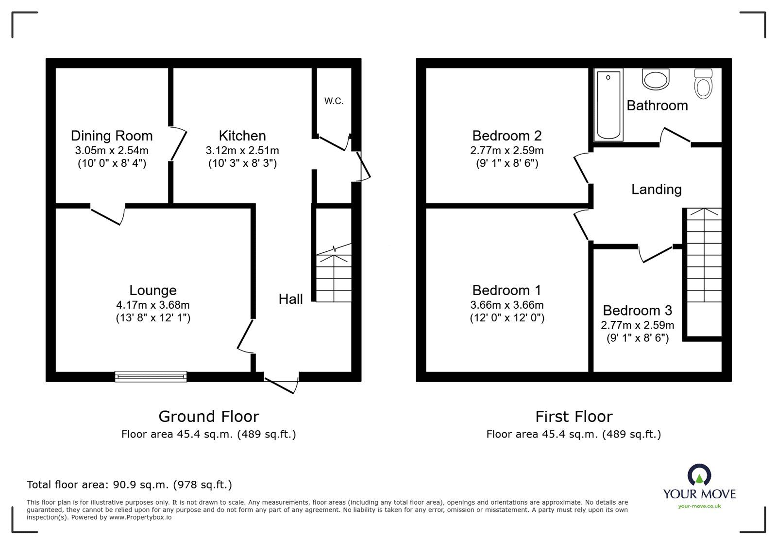 Floorplan of 3 bedroom Semi Detached House for sale, South Street, Canterbury, Kent, CT1
