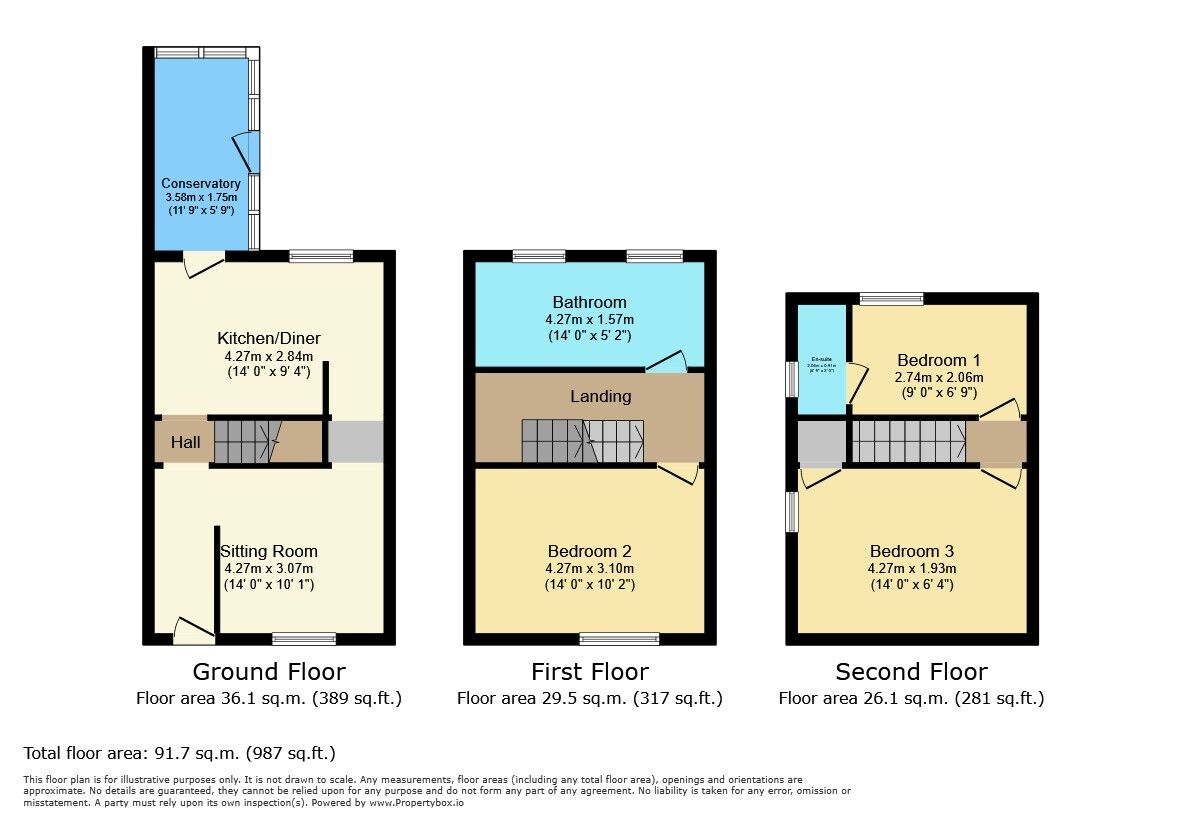 Floorplan of 3 bedroom End Terrace House for sale, Water Lane, Sturry, Kent, CT2