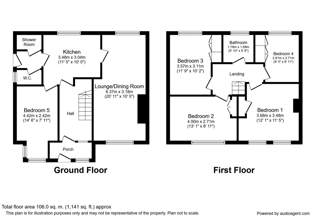 Floorplan of 4 bedroom Semi Detached House for sale, Hampshire Road, Canterbury, Kent, CT1