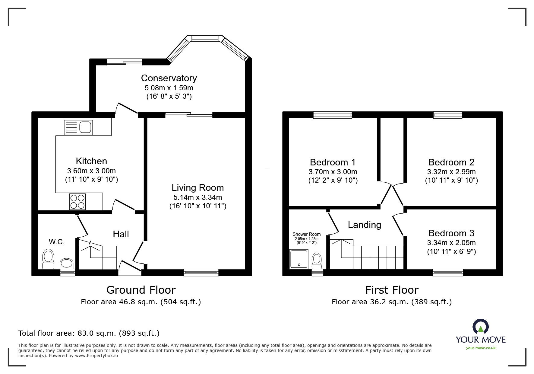 Floorplan of 3 bedroom End Terrace House for sale, Burgess Road, Aylesham, Canterbury, CT3