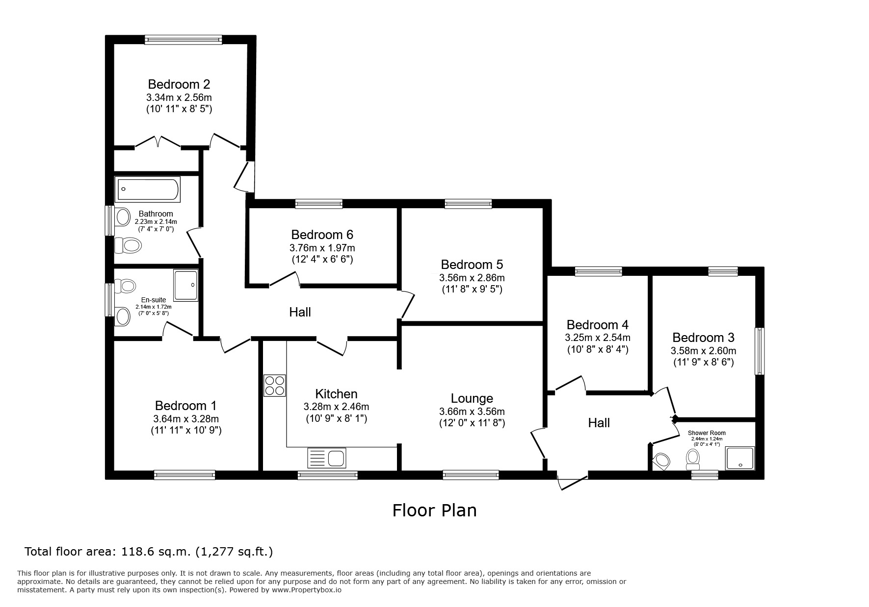 Floorplan of 1 bedroom Property to rent, Glen Iris Close, Canterbury, Kent, CT2