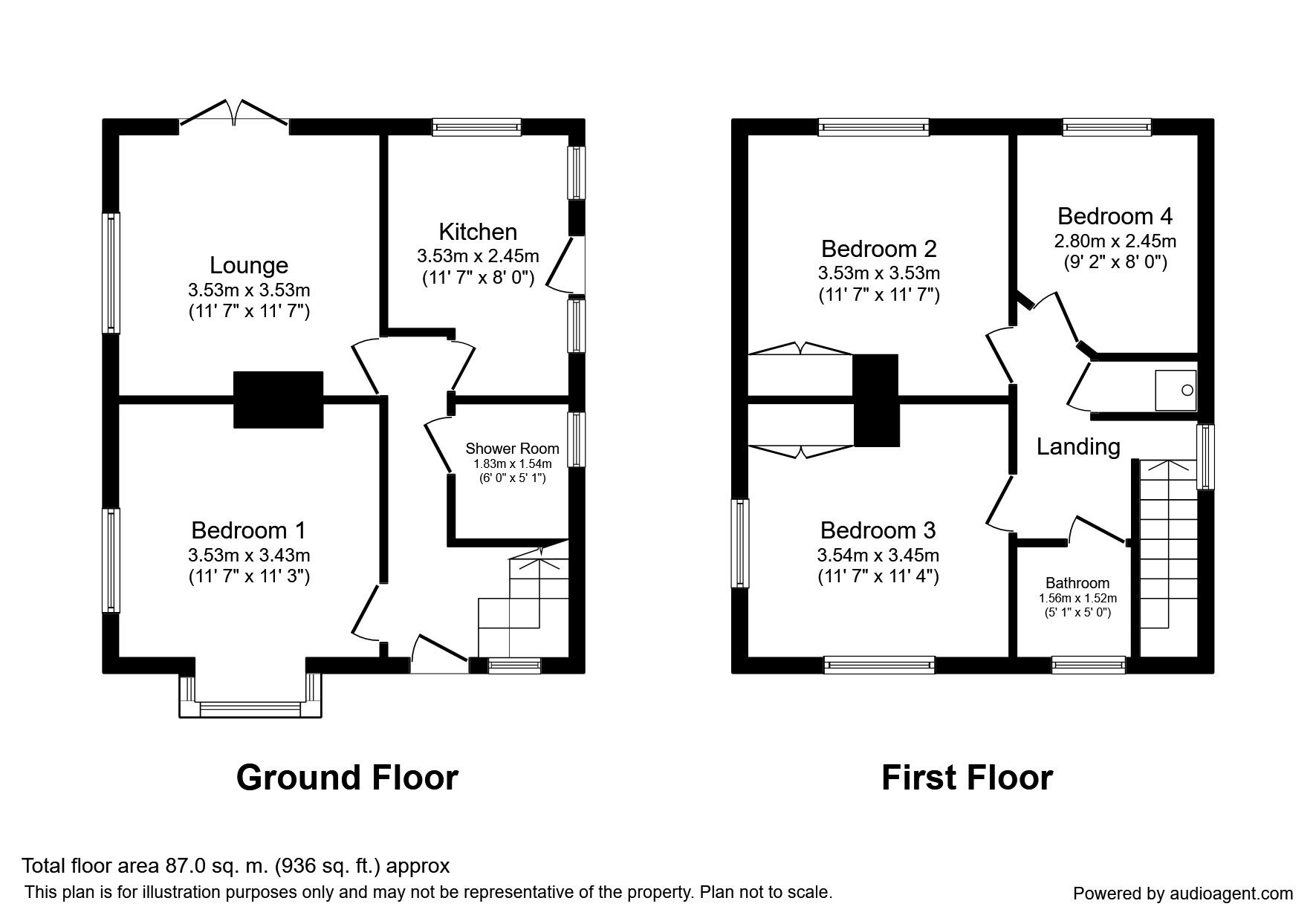 Floorplan of 4 bedroom Detached House to rent, Beverley Road, Canterbury, Kent, CT2