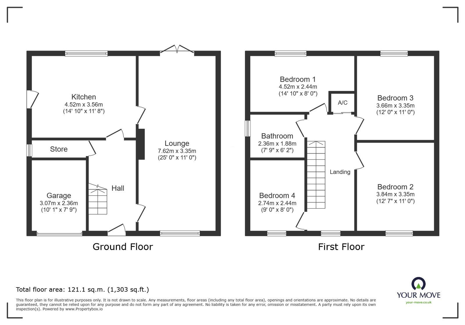 Floorplan of 4 bedroom Detached House for sale, Oxenden Park Drive, Herne Bay, Kent, CT6