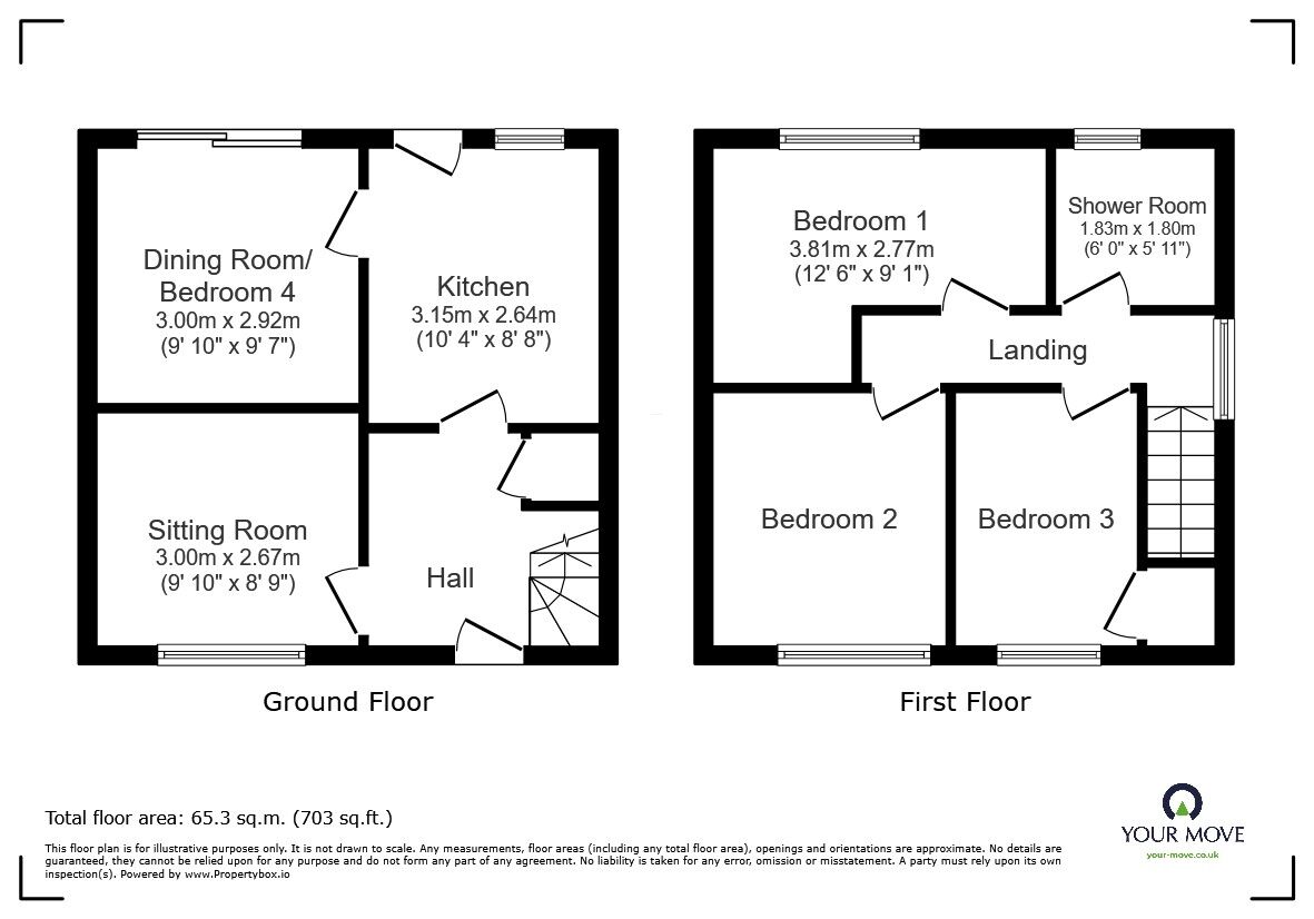 Floorplan of 3 bedroom Semi Detached House for sale, Shipman Avenue, Canterbury, CT2