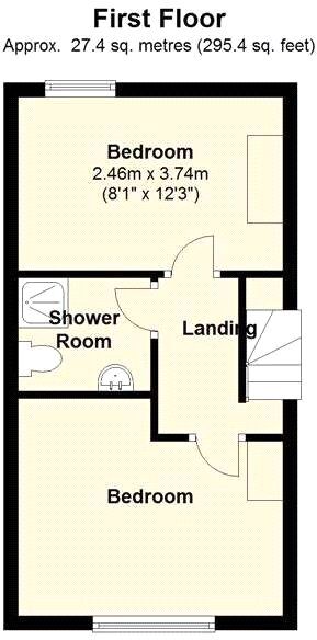 Floorplan of 3 bedroom End Terrace House to rent, Northgate, Canterbury, Kent, CT1