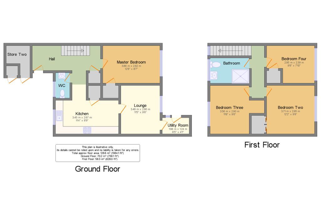 Floorplan of 1 bedroom Mid Terrace Property to rent, Ancress Close, Canterbury, Kent, CT2