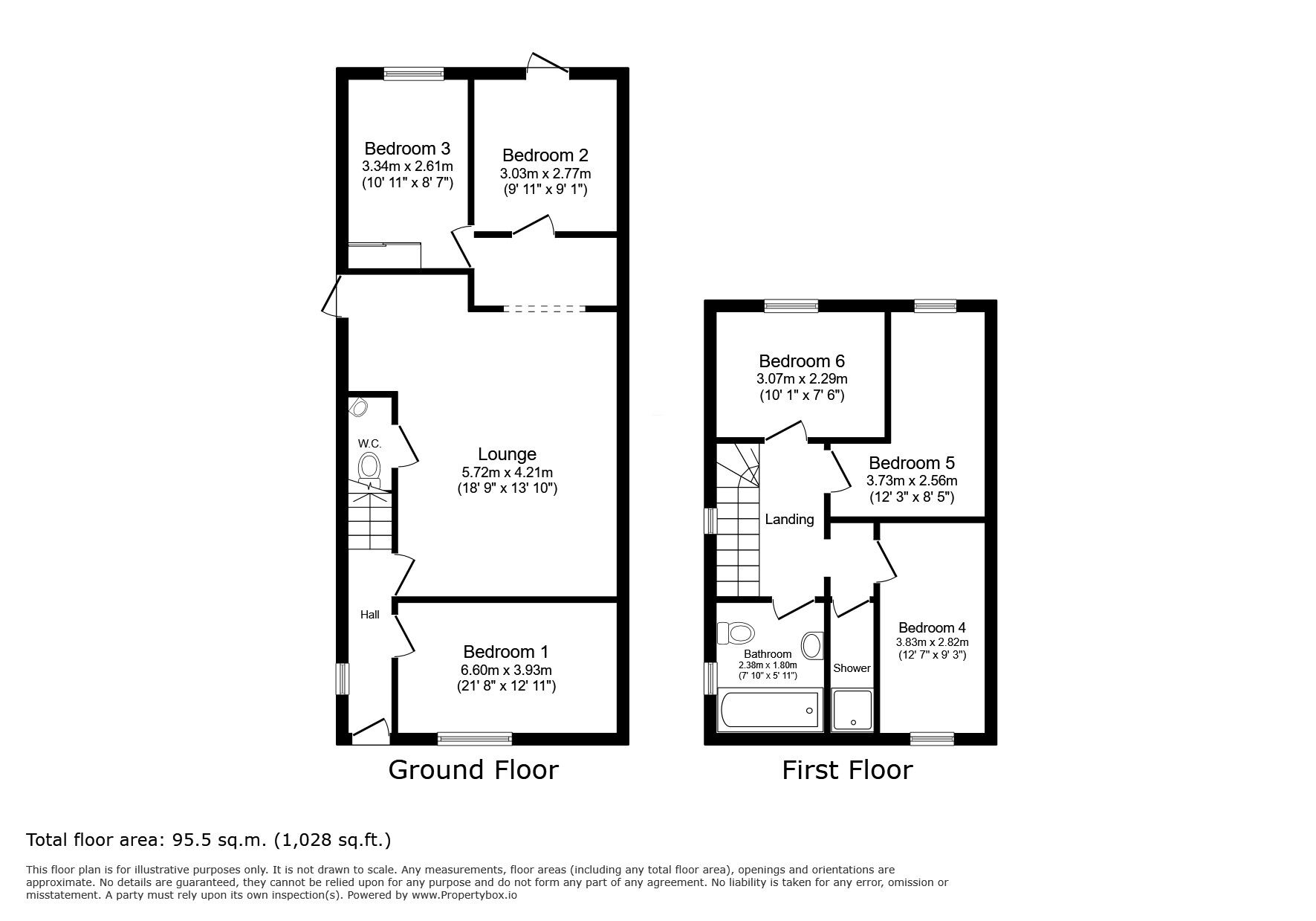 Floorplan of 6 bedroom Semi Detached House to rent, Forty Acres Road, Canterbury, Kent, CT2