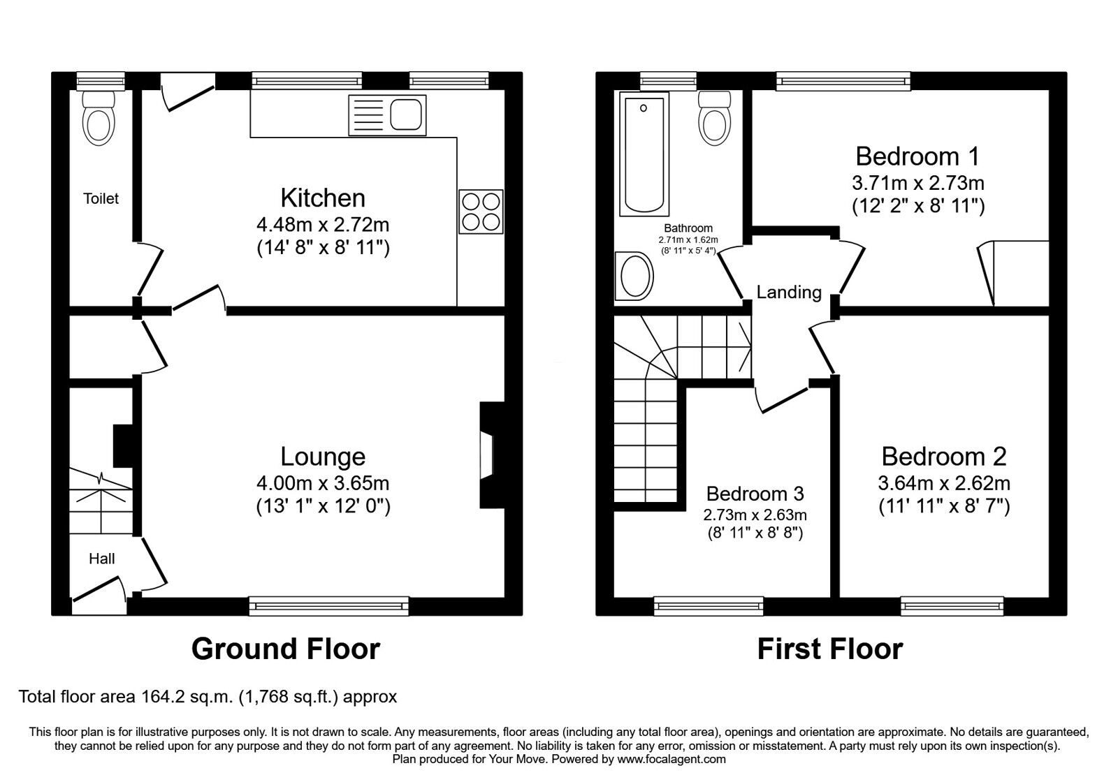 Floorplan of 3 bedroom Mid Terrace House for sale, Scalegate Road, Carlisle, CA2