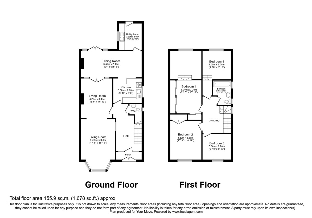 Floorplan of 4 bedroom Semi Detached House to rent, Scotby Road, Scotby, Carlisle, CA4