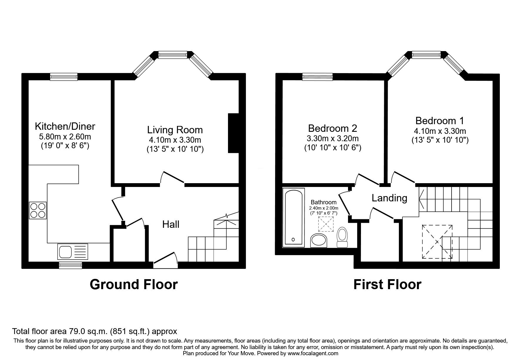 Floorplan of 2 bedroom  Flat for sale, Hodgsons Court, Scotch Street, Carlisle, CA3
