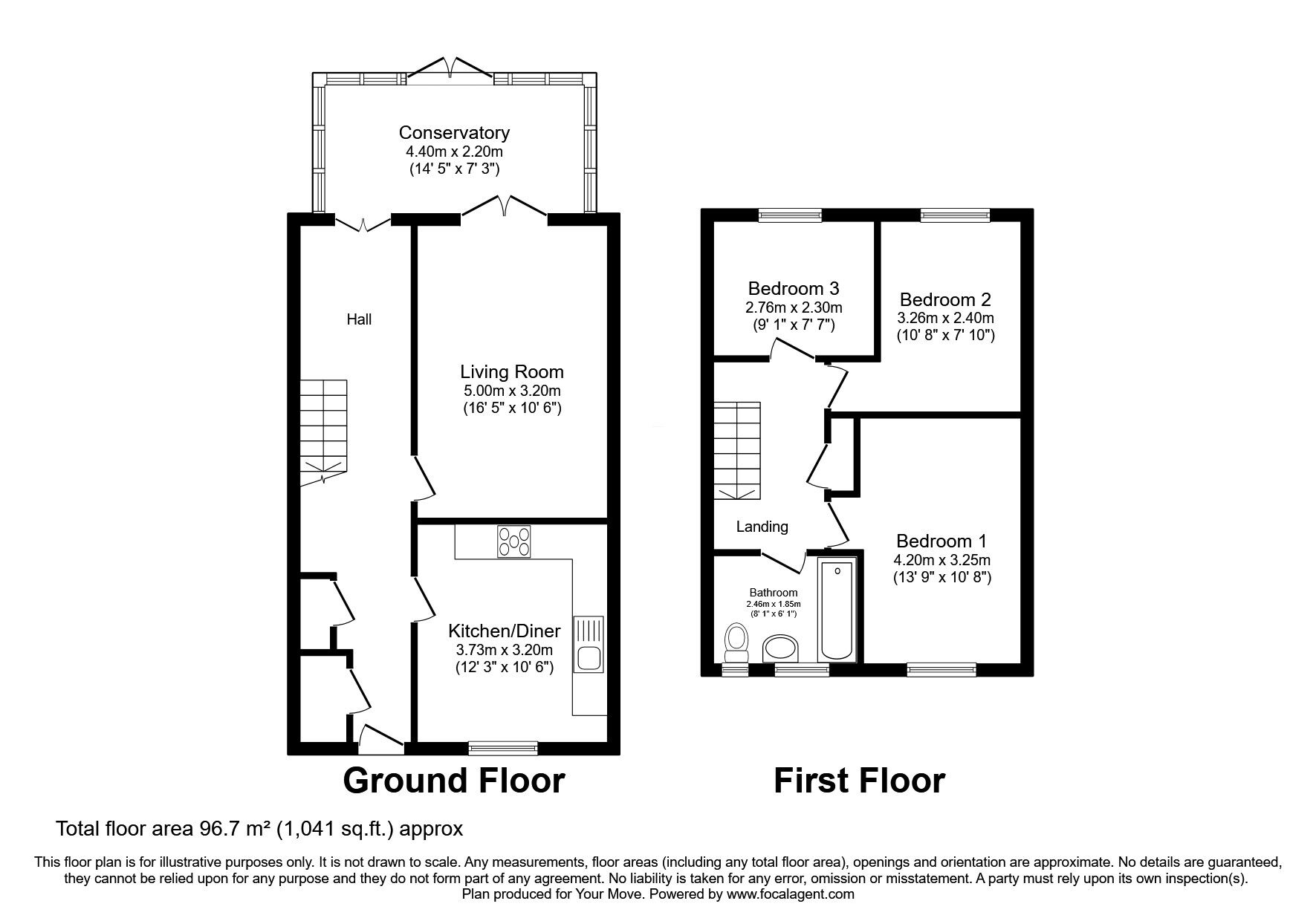 Floorplan of 3 bedroom Semi Detached House for sale, Farlam Drive, Carlisle, Cumbria, CA1