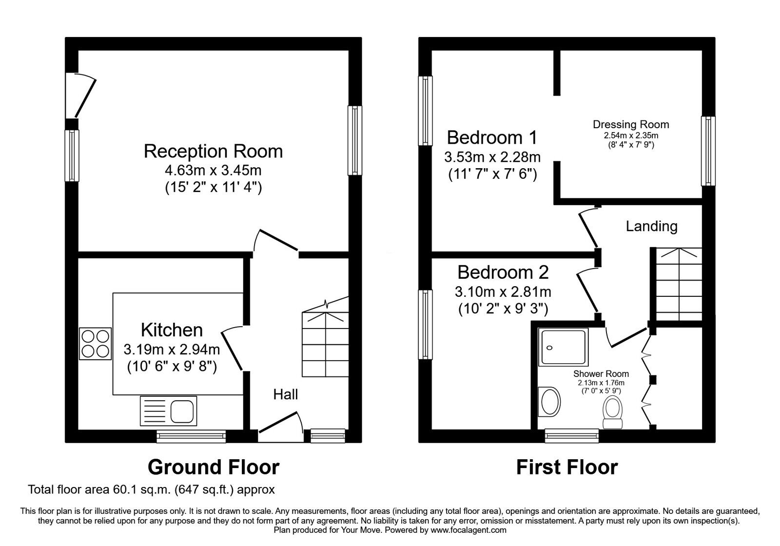 Floorplan of 2 bedroom End Terrace House for sale, Goodwin Close, Carlisle, CA2