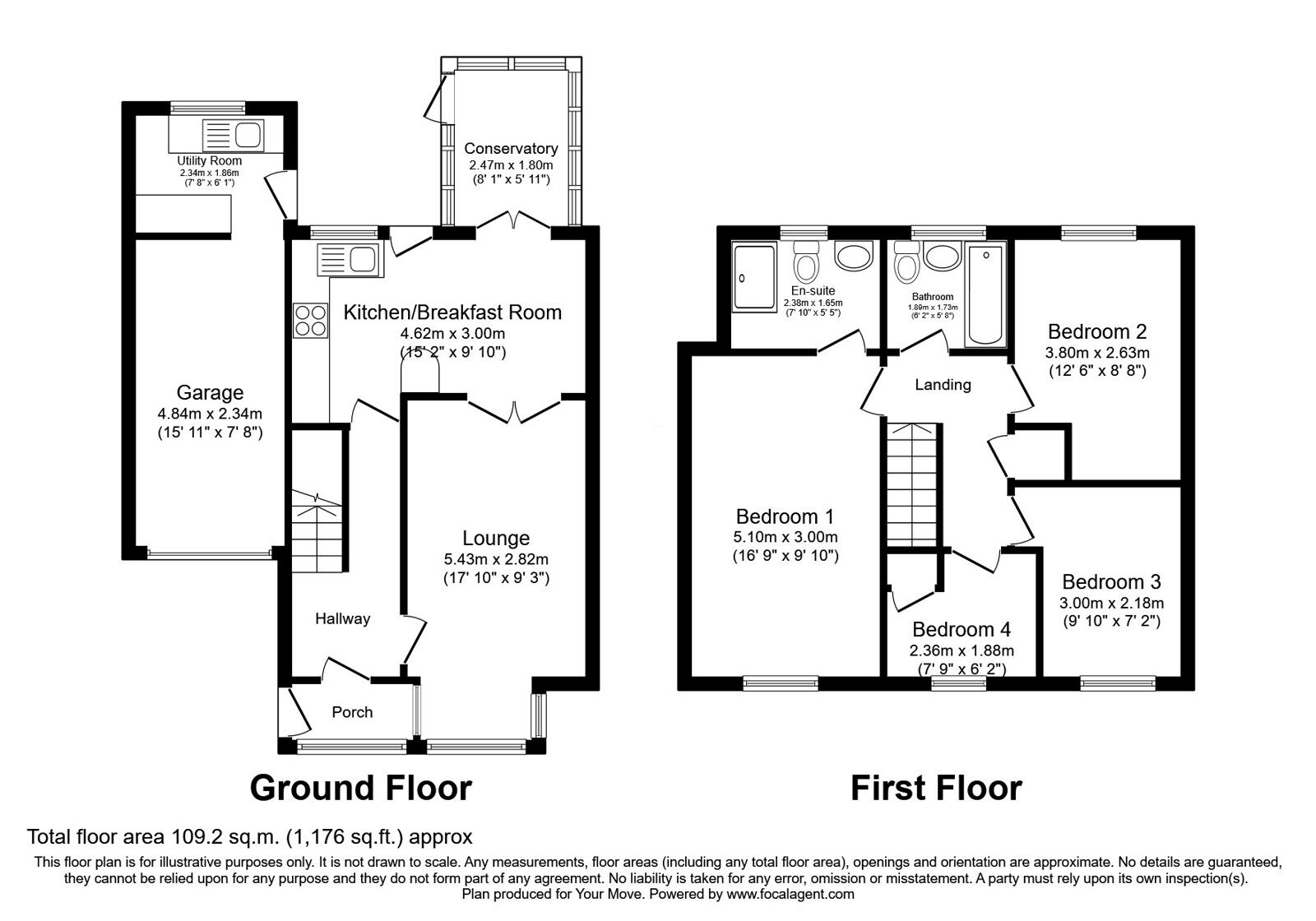 Floorplan of 4 bedroom Semi Detached House for sale, Kingmoor Road, Carlisle, CA3