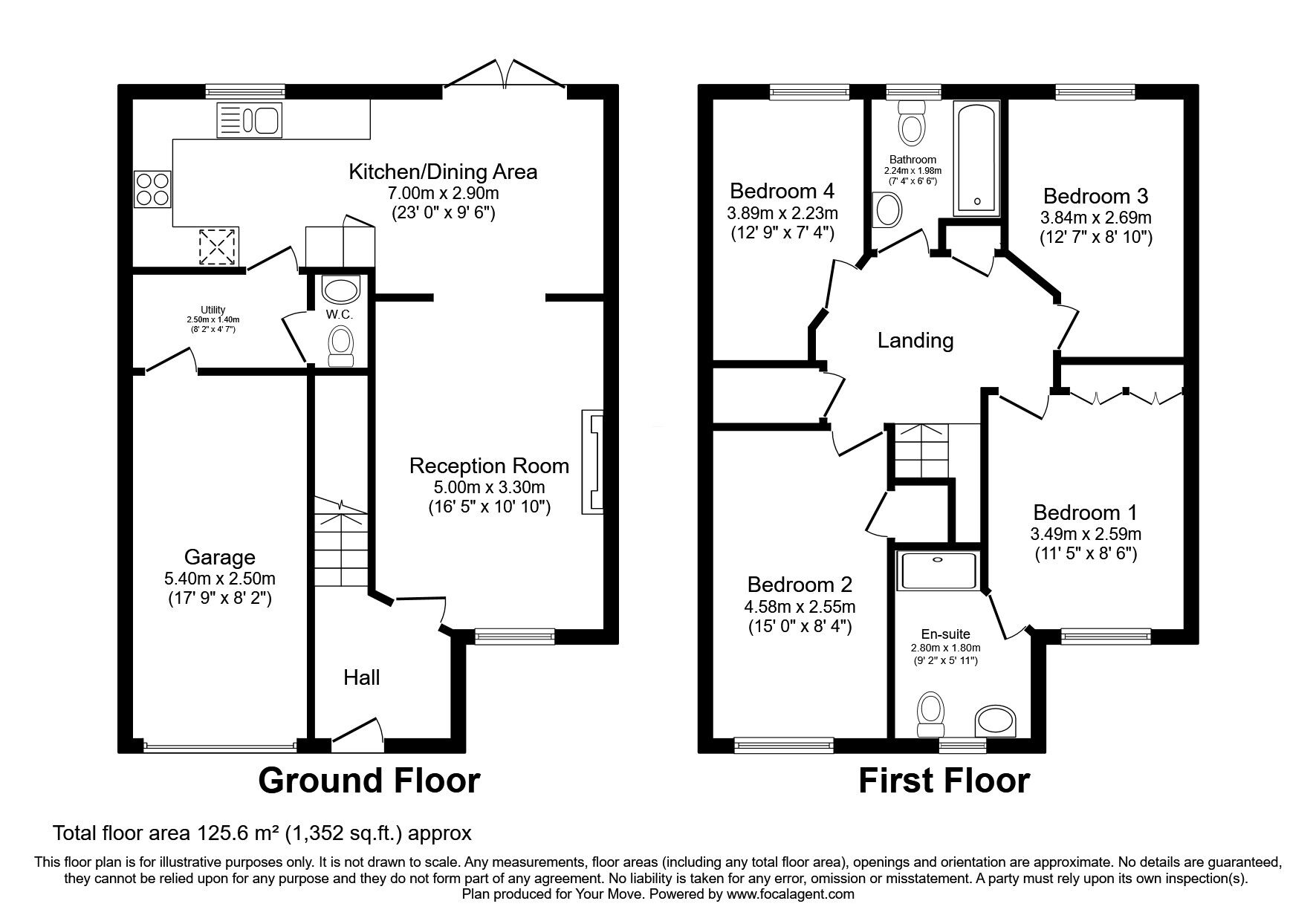 Floorplan of 4 bedroom Detached House for sale, Vallum Gardens, Carlisle, CA2