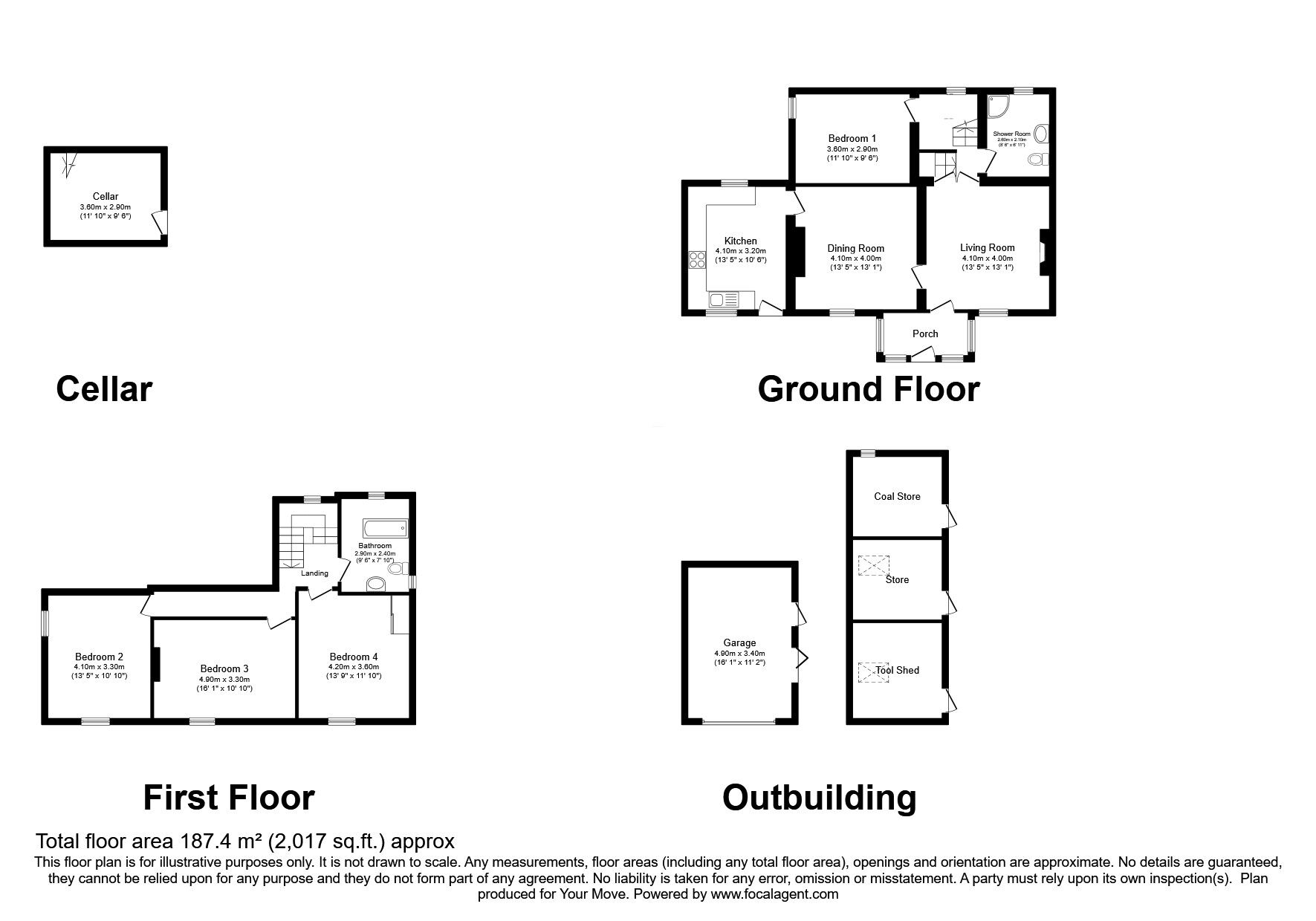 Floorplan of 4 bedroom Detached House to rent, Hornsby Gate, Heads Nook, Brampton, CA8